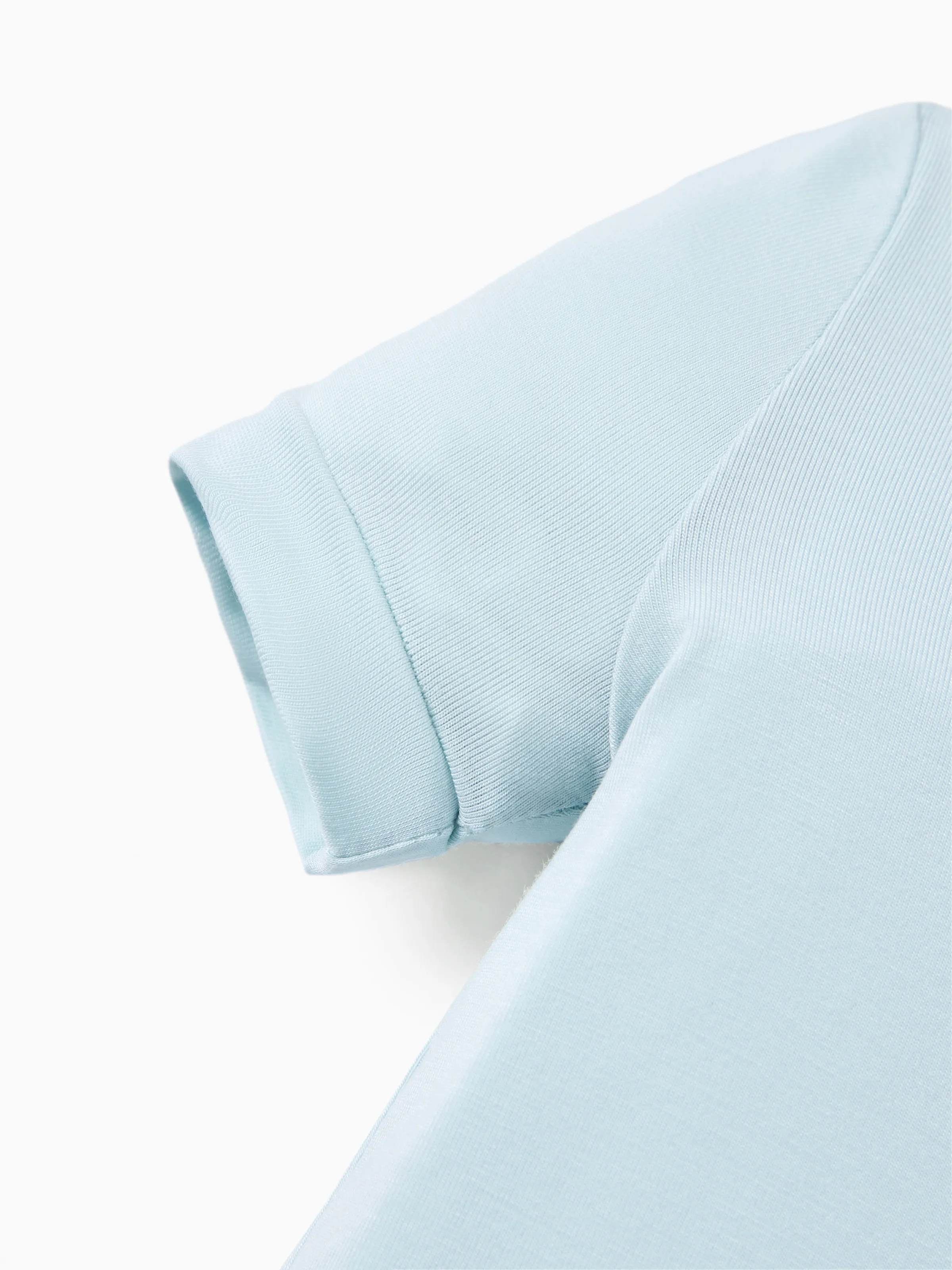 Bamboo Baby Boy / Girl 2-Way Zip Onesies Anti Slip Childlike Food Pattern Bamboo Sleepwear (Snug-Fitting)
 Turquoise - Image 11