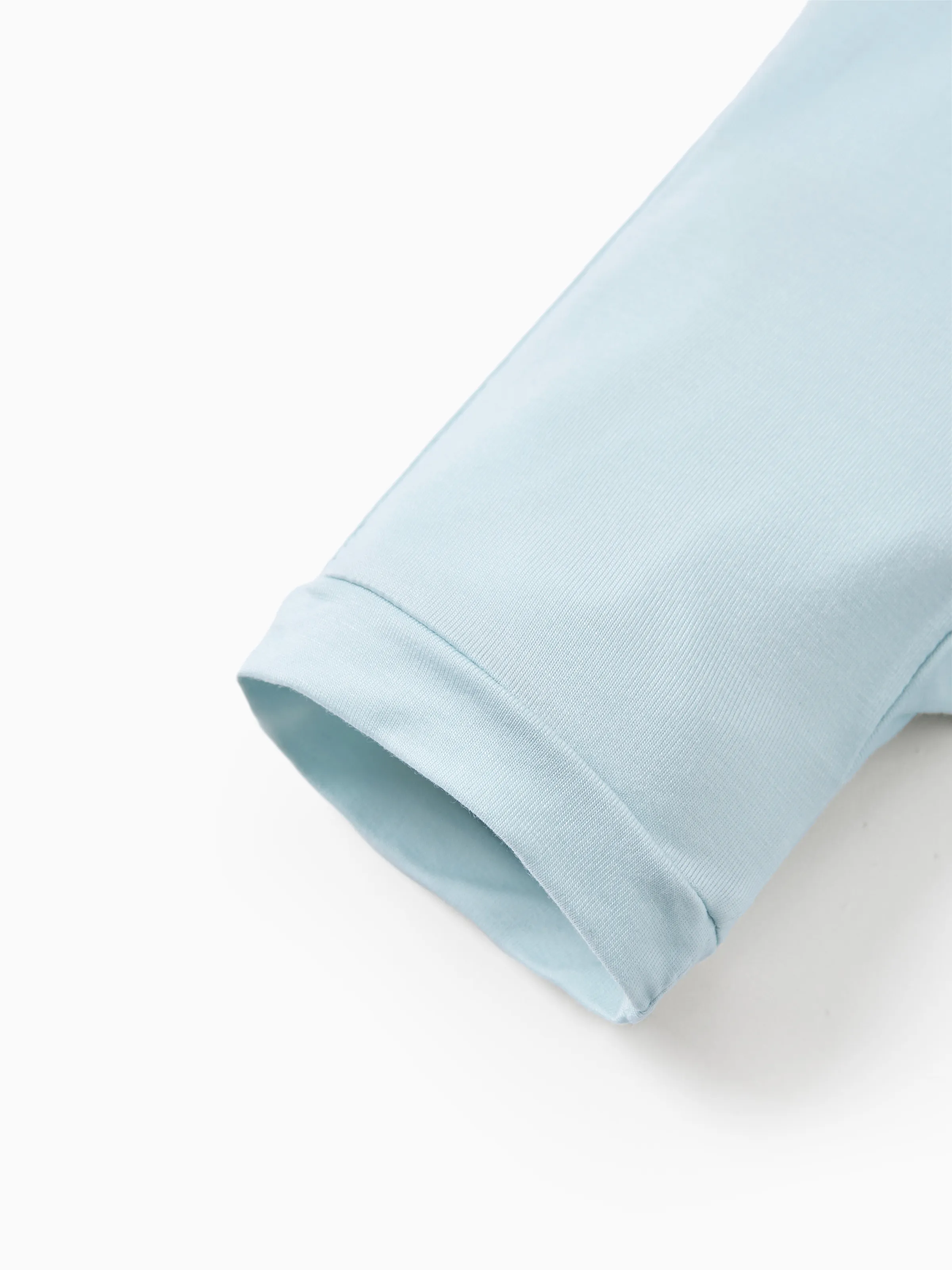 Bamboo Baby Boy / Girl 2-Way Zip Onesies Anti Slip Childlike Food Pattern Bamboo Sleepwear (Snug-Fitting)
 Turquoise - Image 12