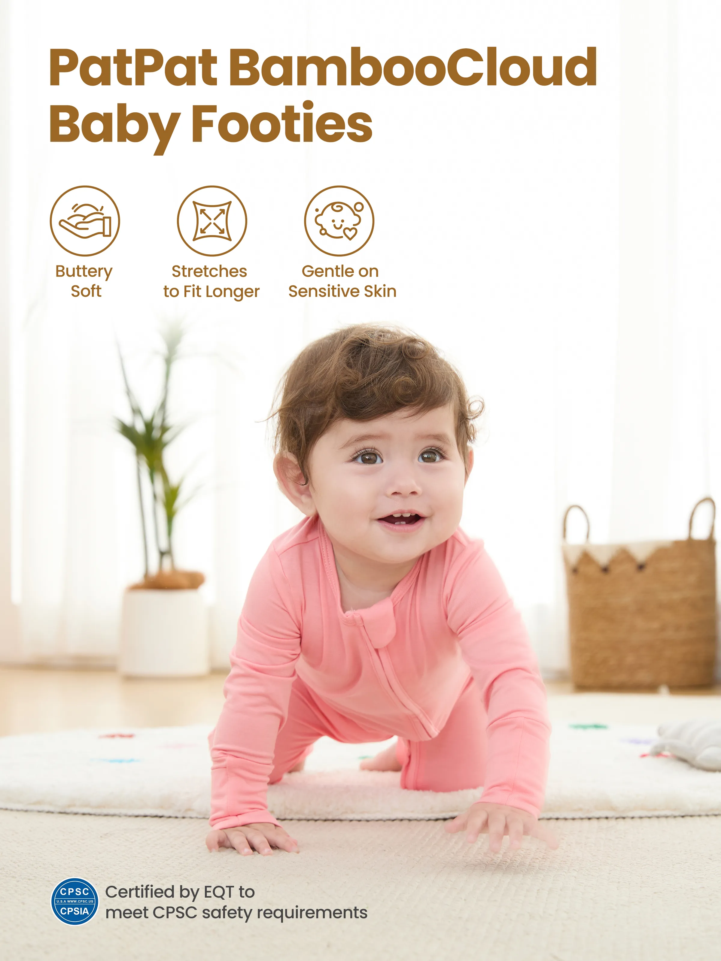 Bamboo Baby Boy / Girl Childlike Animal Pattern 2-way Zipper Footie Orange red - Image 4