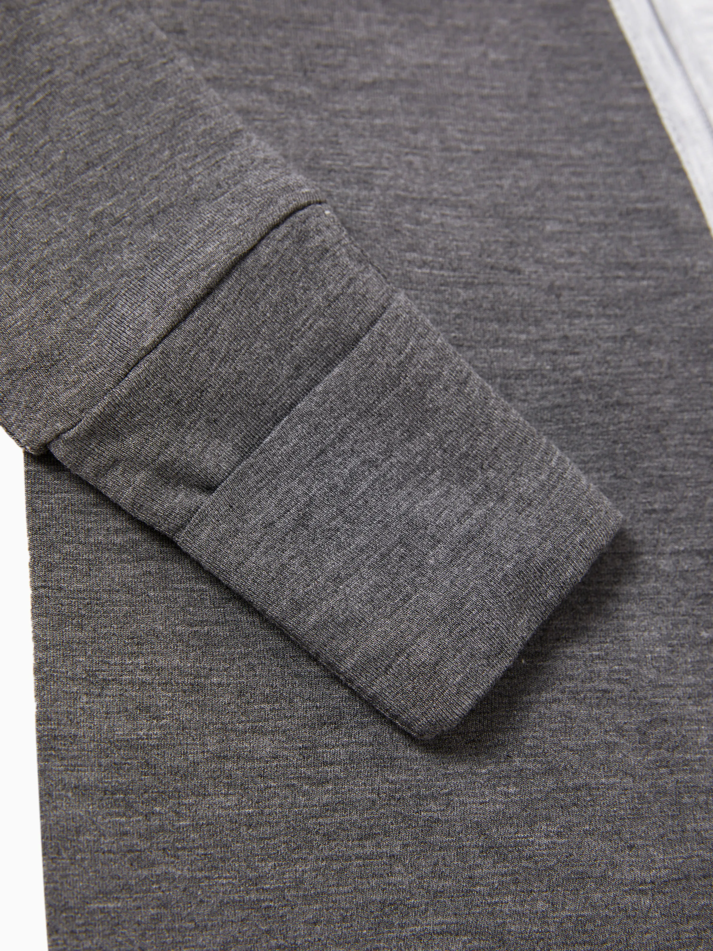 Bamboo Baby Boy / Girl Color Block 2-Way Zipper Anti Slip Long Sleeve Rompers Grey - Image 10