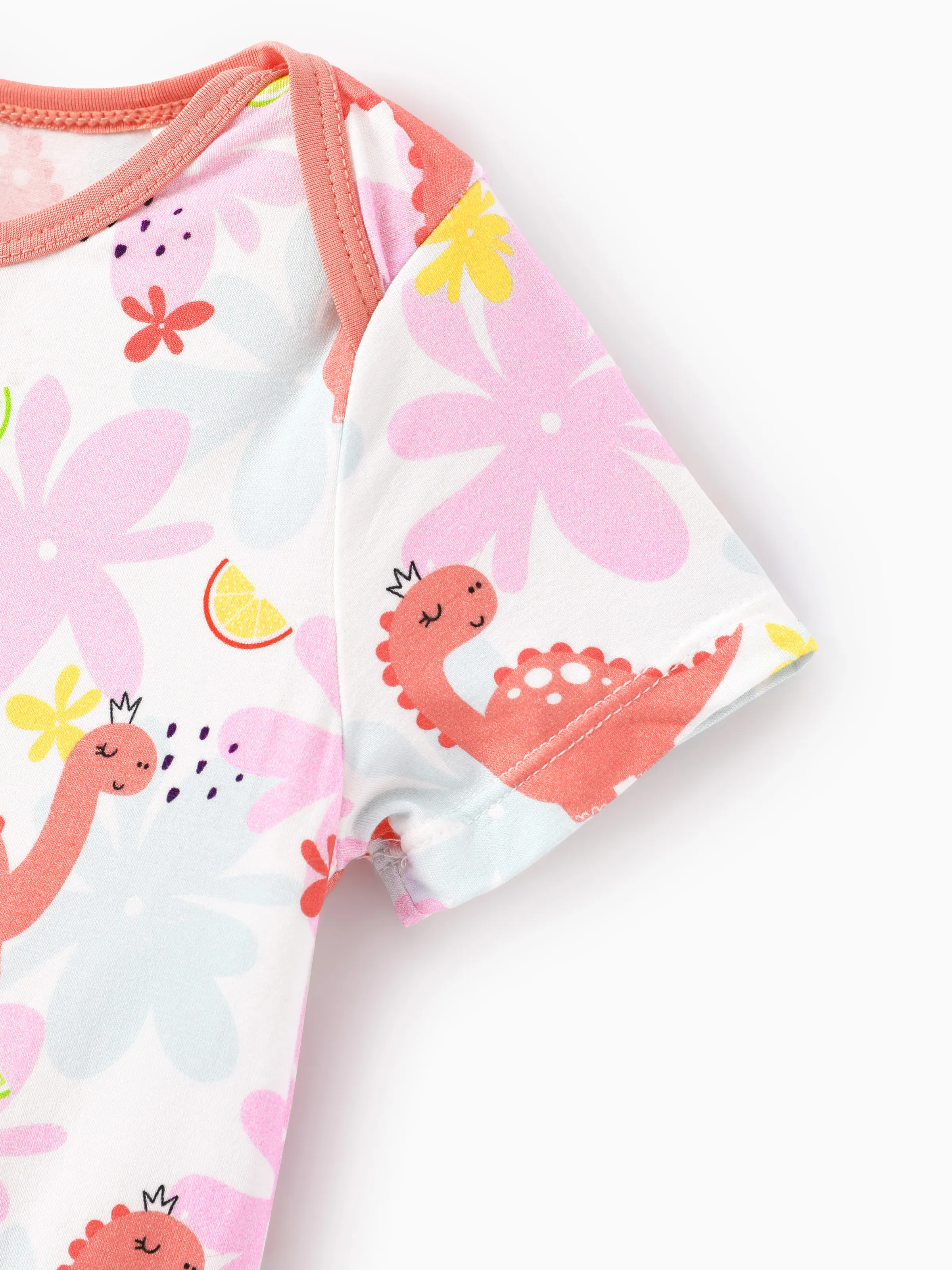 Bamboo Baby Boy/Girl 1pc Allover Print  Bodysuits  incarnadinepink - Image 5