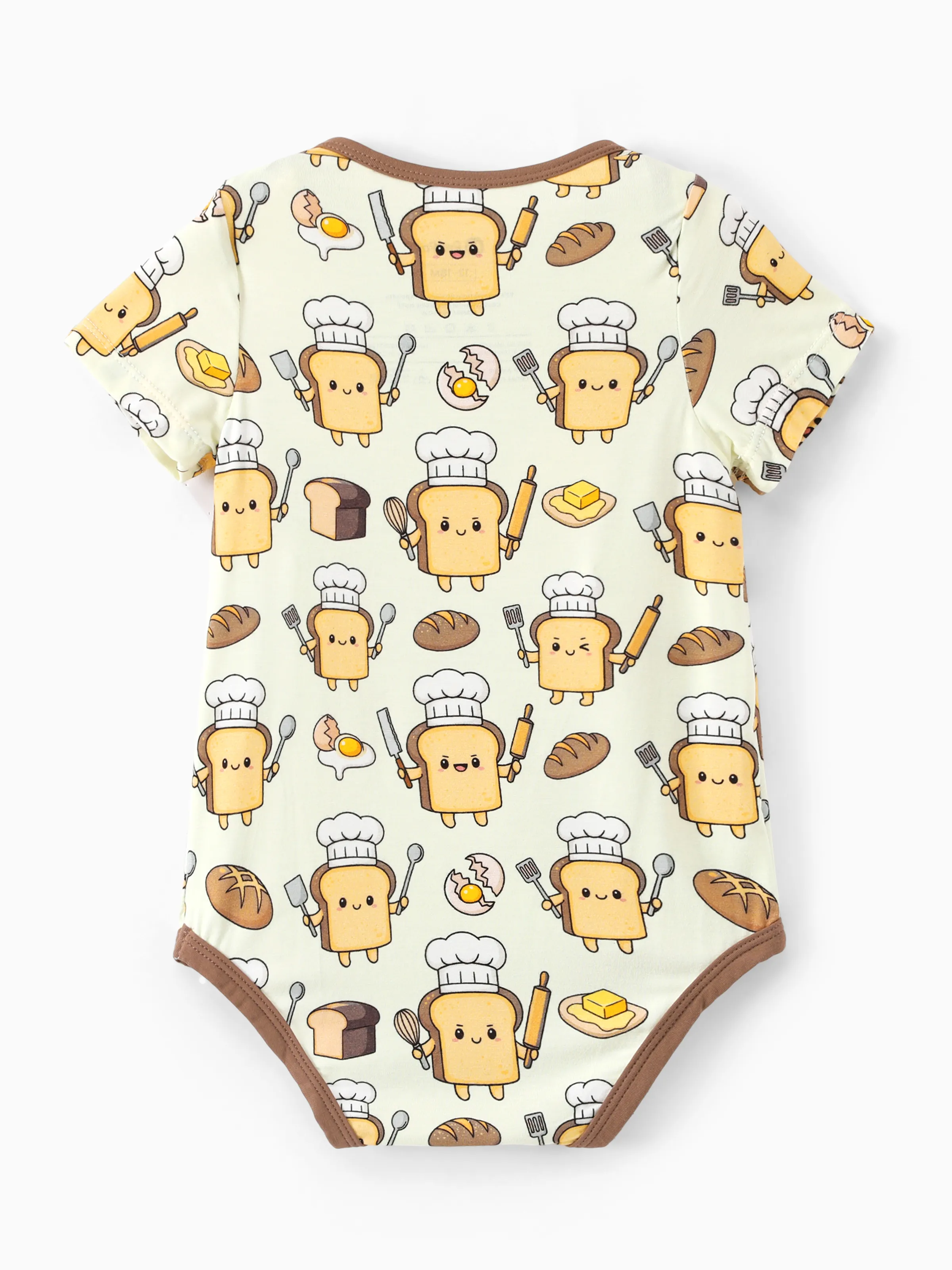 Bamboo Baby Boy/Girl 1pc Allover Print  Bodysuits  Khaki - Image 3