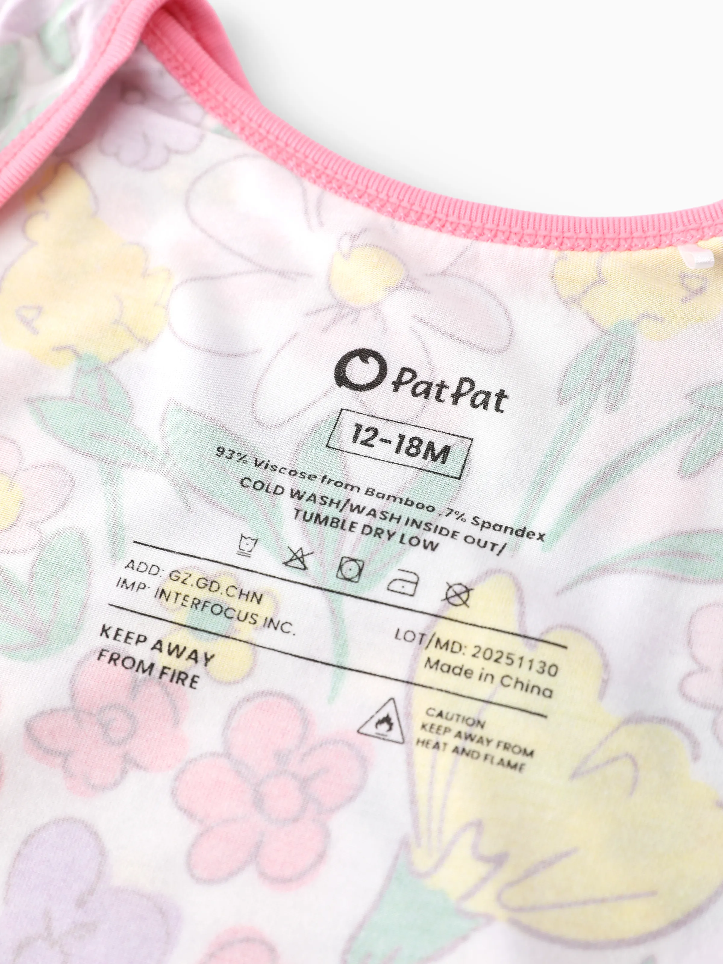 Bamboo Baby Boy/Girl 1pc Allover Print  Bodysuits  Multi-color - Image 6