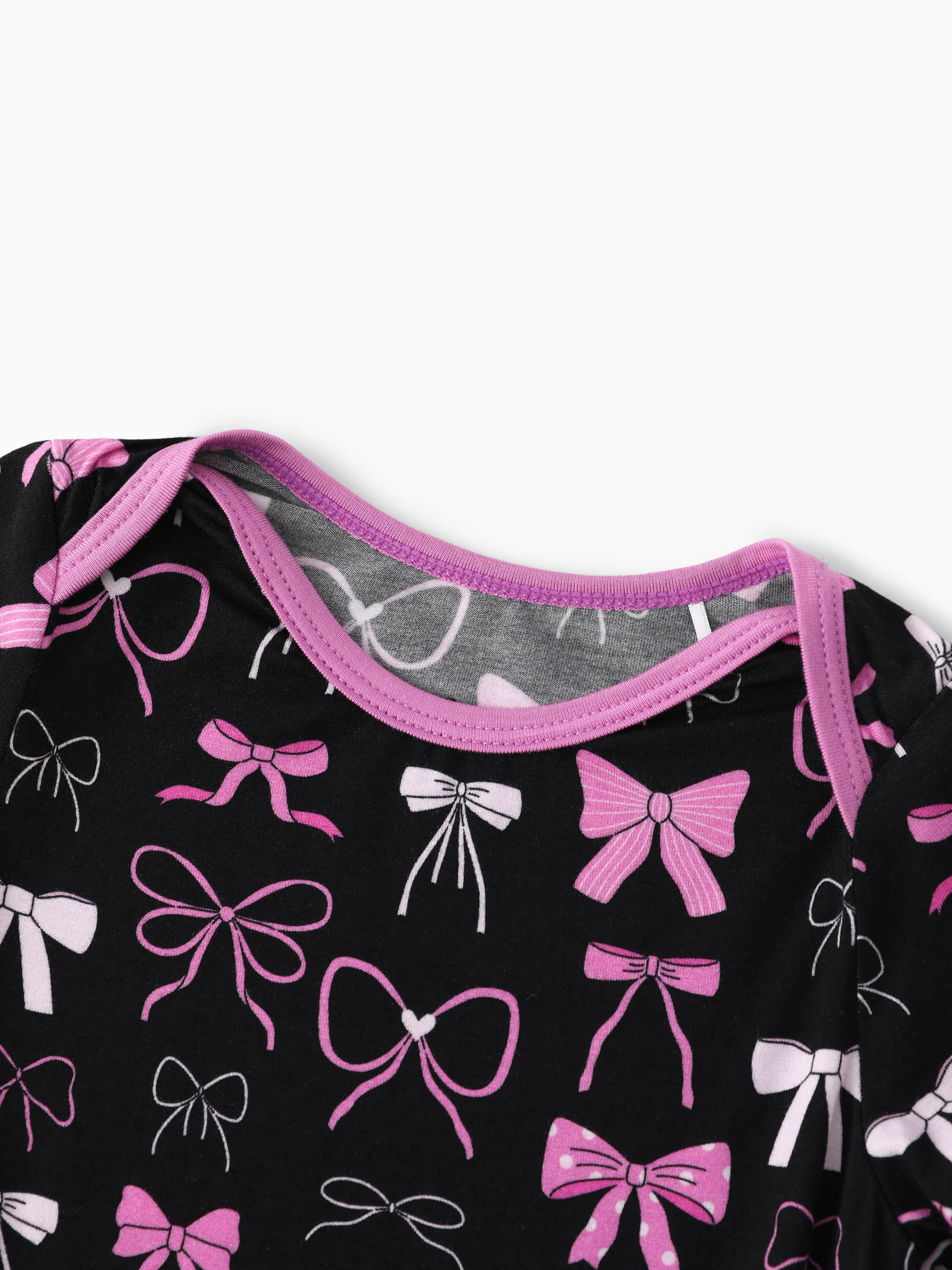 Bamboo Baby Boy/Girl 1pc Allover Print  Bodysuits  Pink purple - Image 4