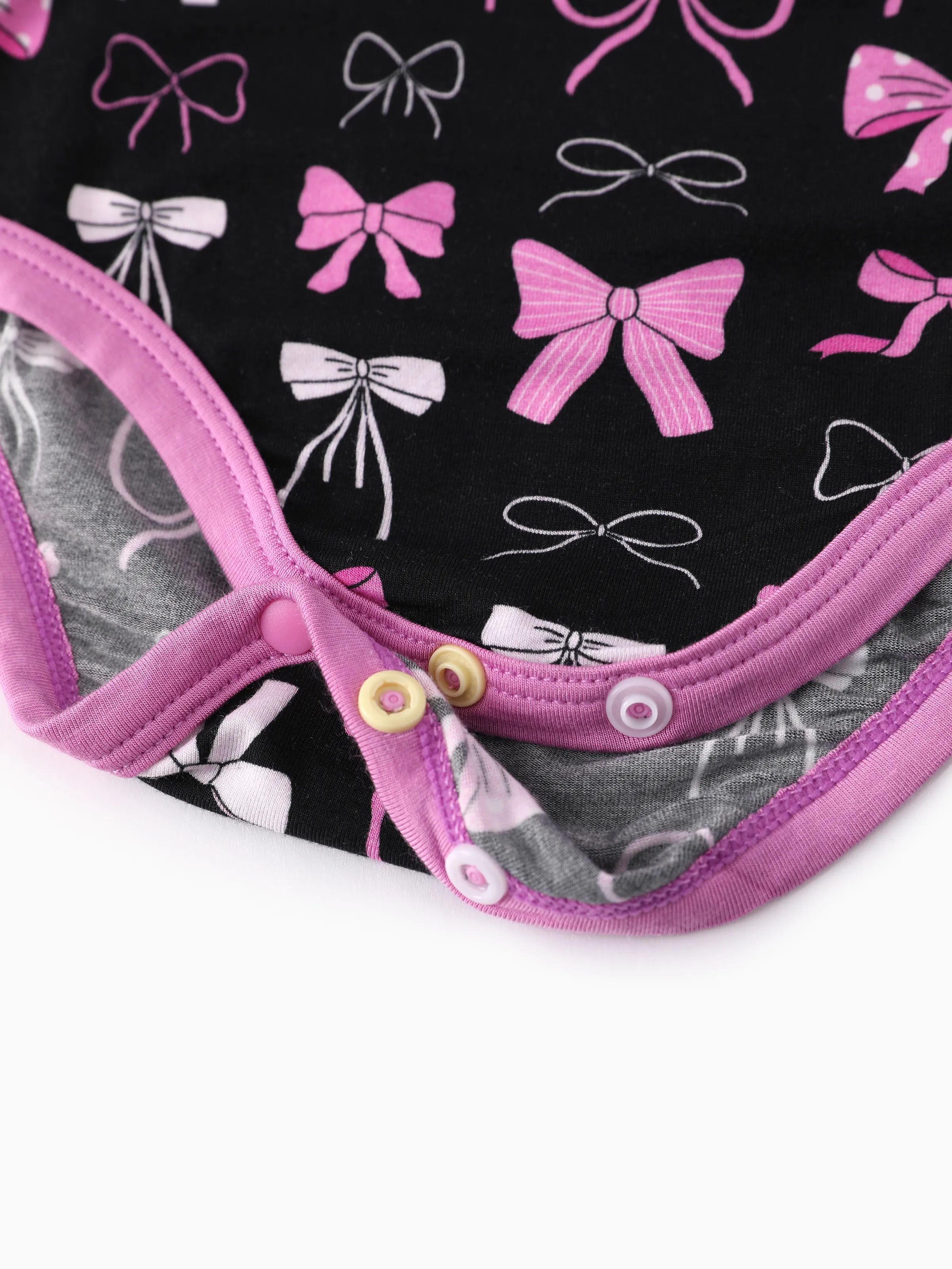 Bamboo Baby Boy/Girl 1pc Allover Print  Bodysuits  Pink purple - Image 7