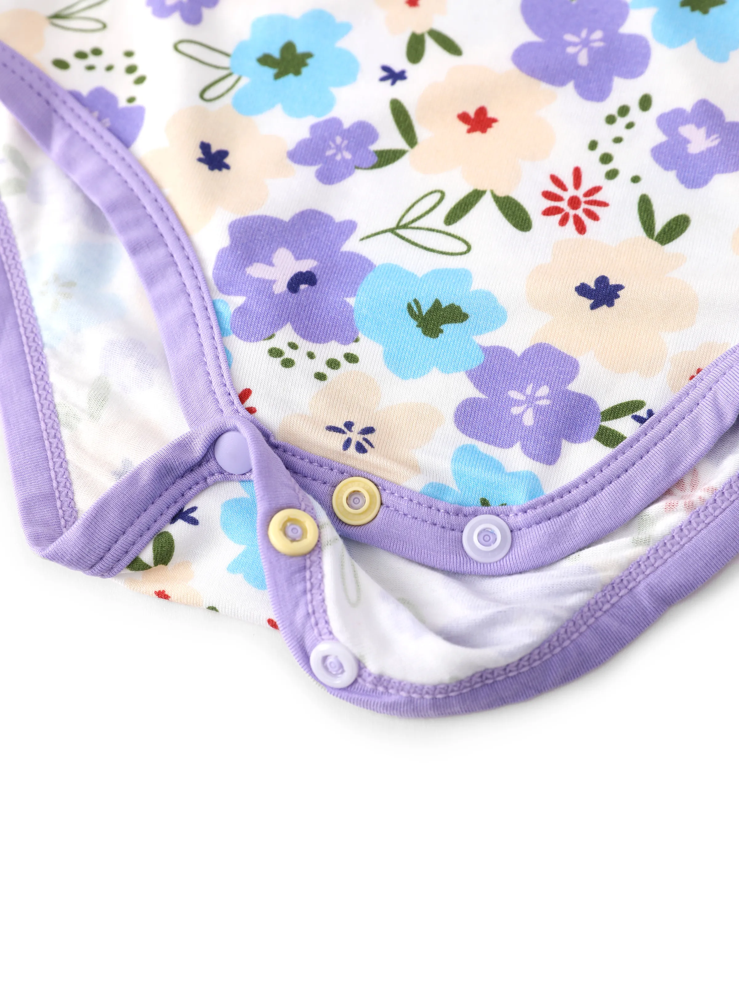 Bamboo Baby Boy/Girl 1pc Allover Print  Bodysuits  Purple - Image 7