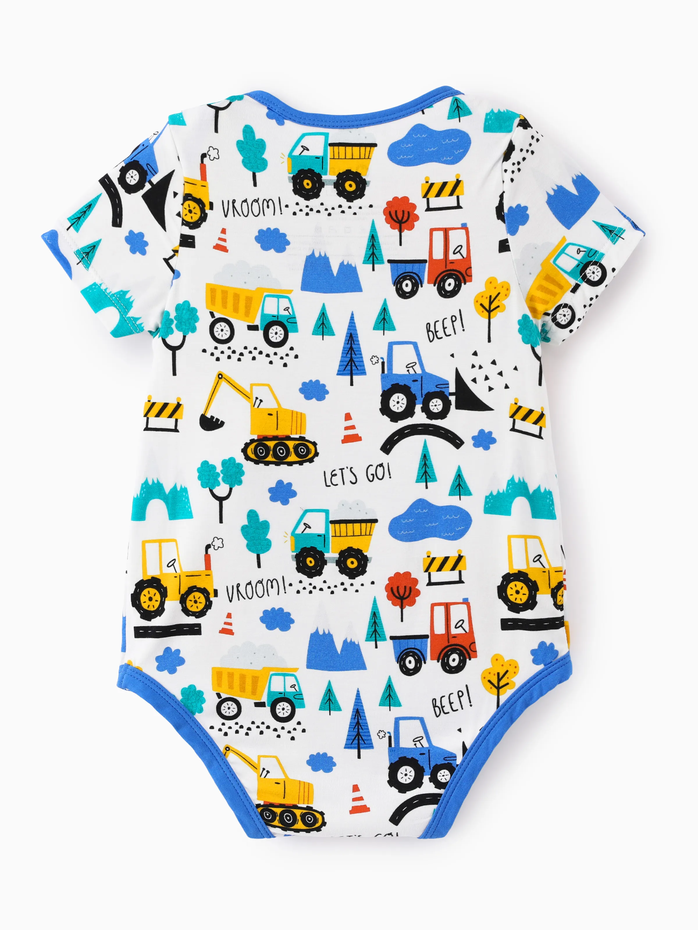 Bamboo Baby Boy/Girl 1pc Allover Print  Bodysuits  Royal Blue - Image 3