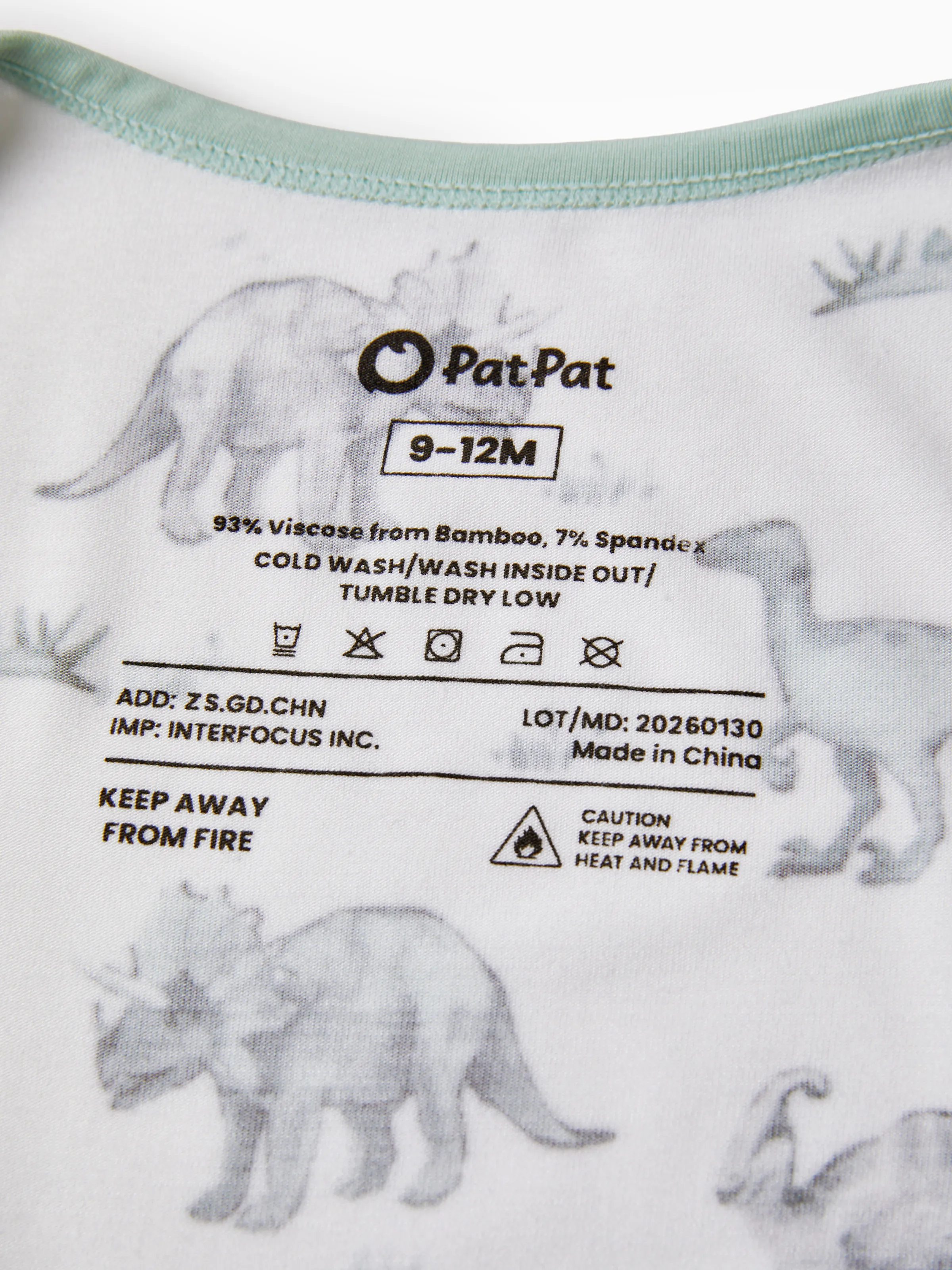 Bamboo Baby Boy/Girl 2-Pack Cute Animal Long Sleeve Romper 2-Way Zip Anti Slip Footie Pale Green - Image 6