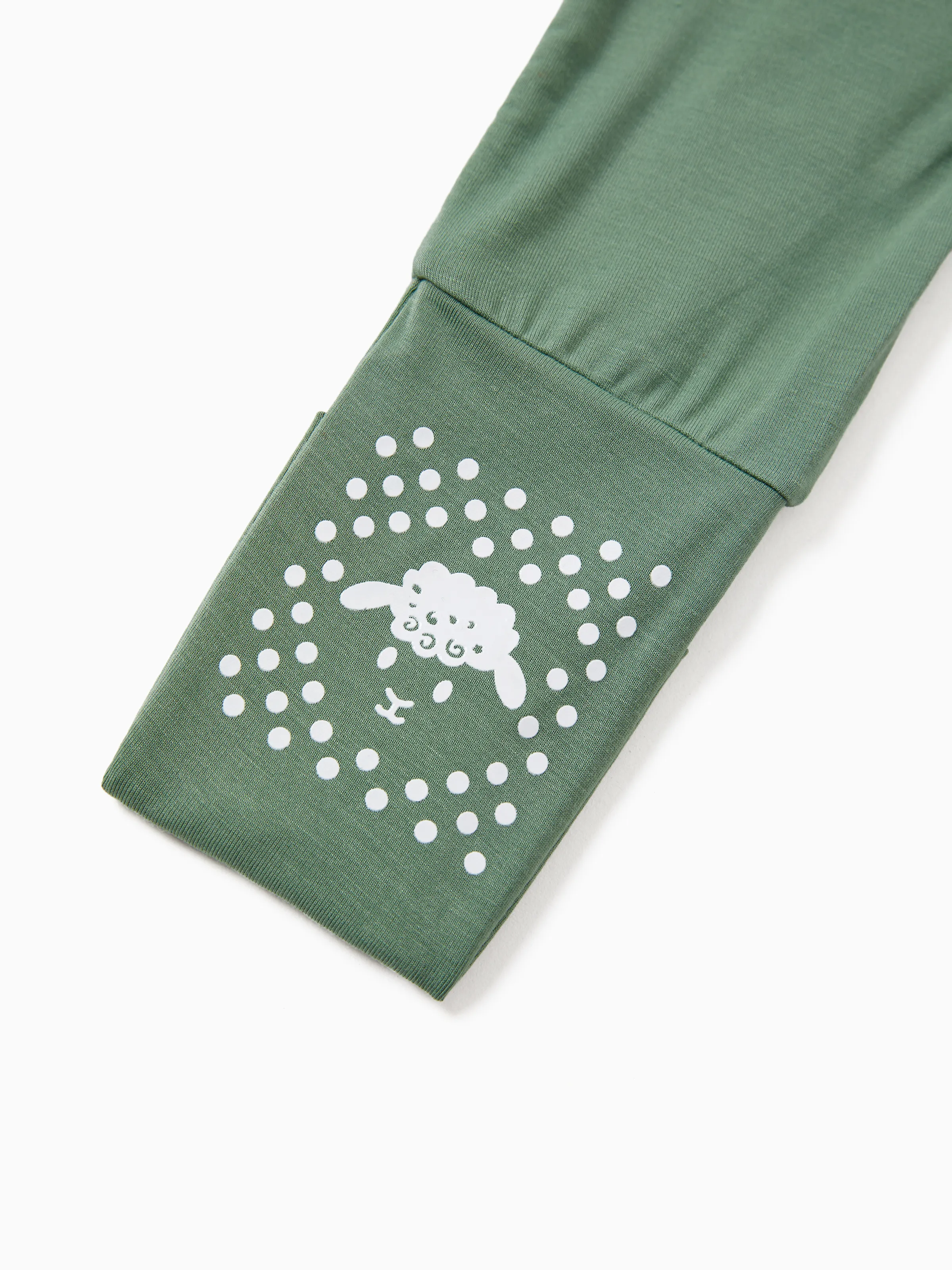 Bamboo Baby Boy/Girl 2-Pack Long Sleeve Romper 2-Way Zip Anti Slip Footie. Green - Image 9