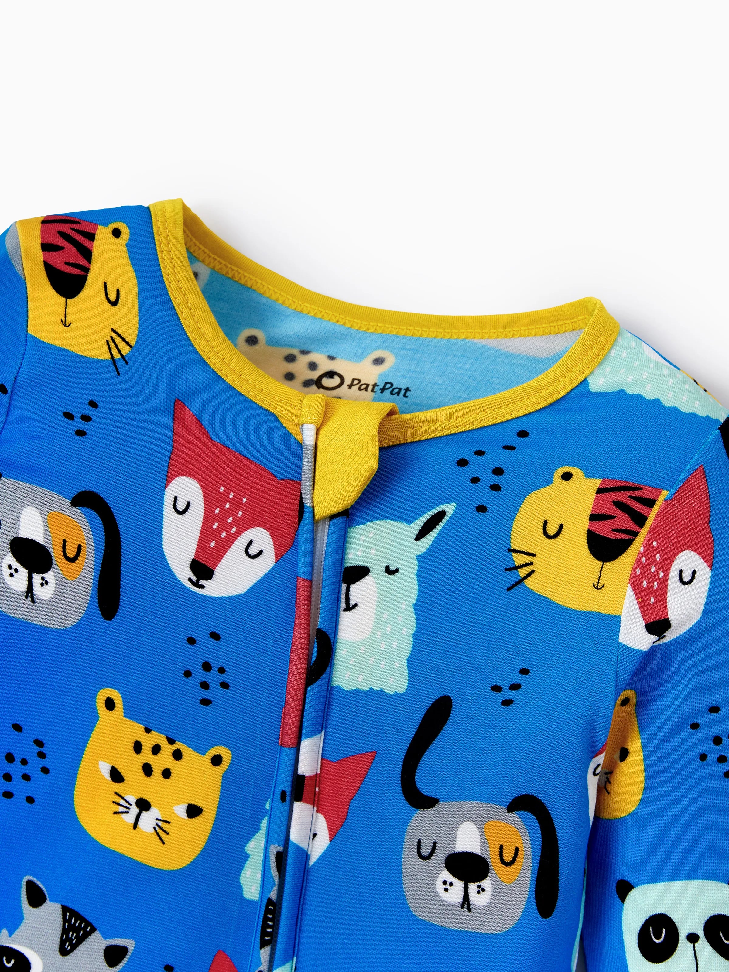Bamboo Baby Boy/Girl 2-Pack Natural Animal or Plant Long Sleeve Romper 2-Way Zip Anti Slip Footie Yellow - Image 12