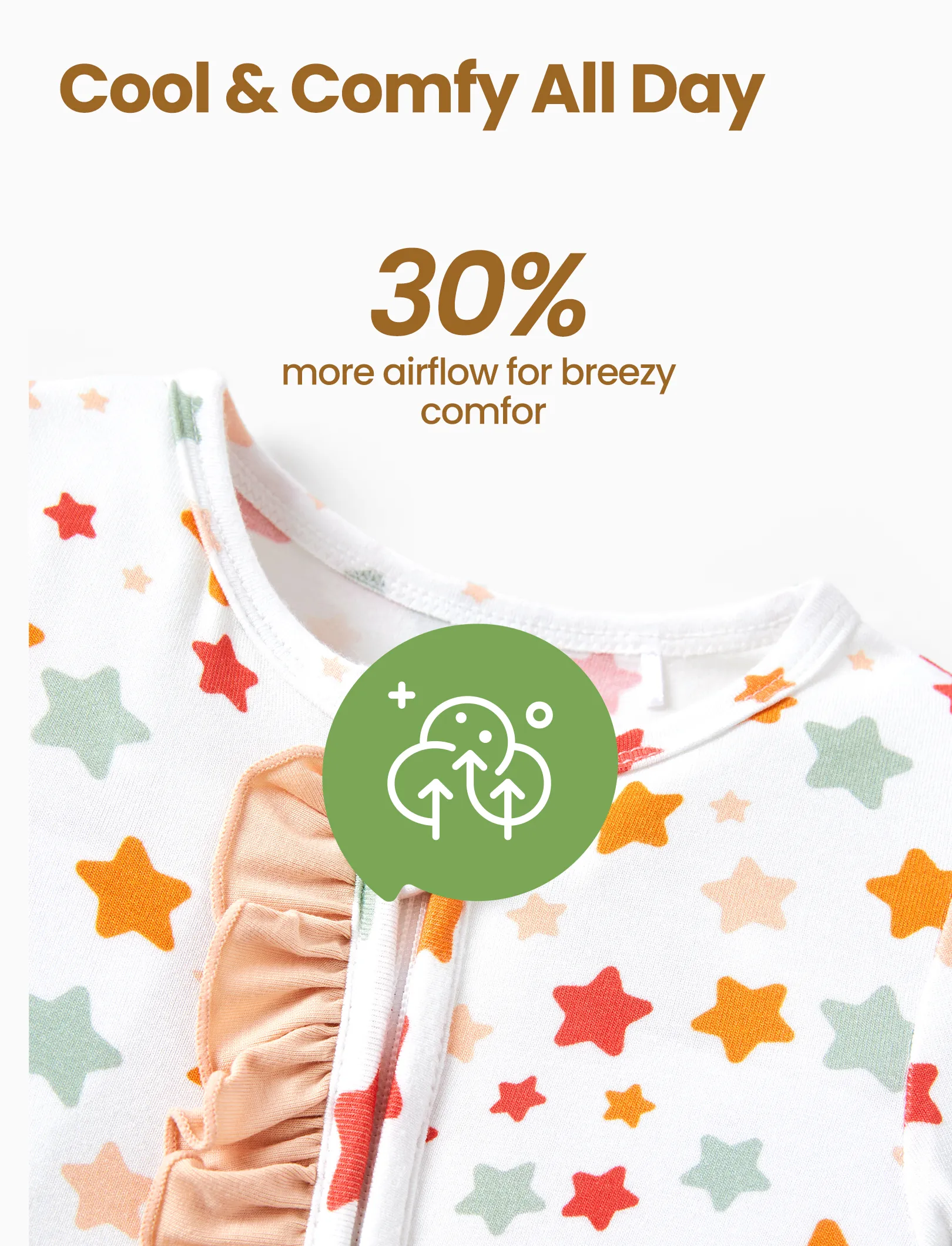 Bamboo Baby Boy/Girl Animal Printed 2-Way Zipper Anti Slip Long-sleeve Footie with/without Hairband Apricot - Image 4