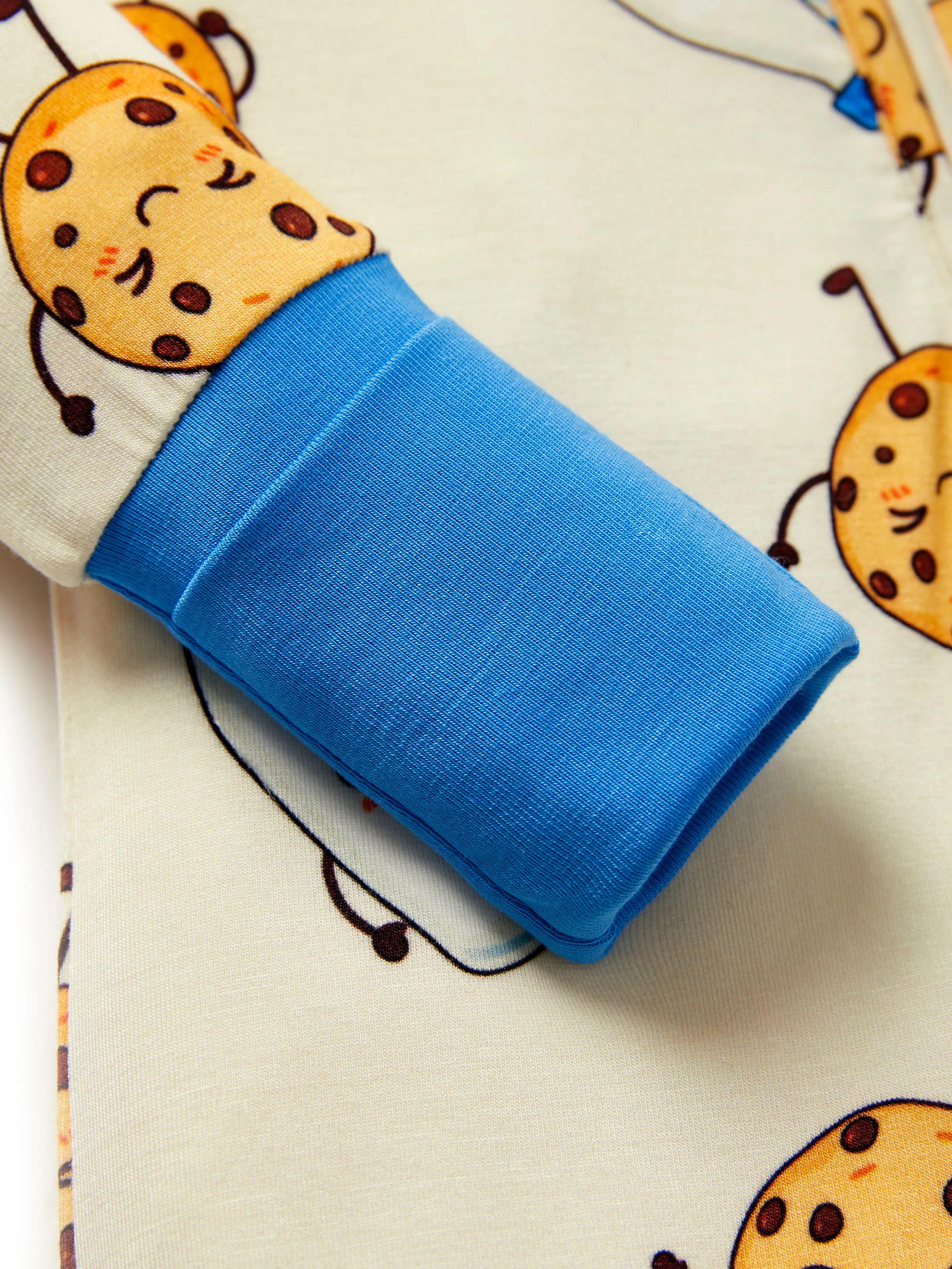 Bamboo Baby Boy/Girl Animal Printed 2-Way Zip Onesies Anti Slip Long-sleeve Footie with Hairband Blue - Image 10