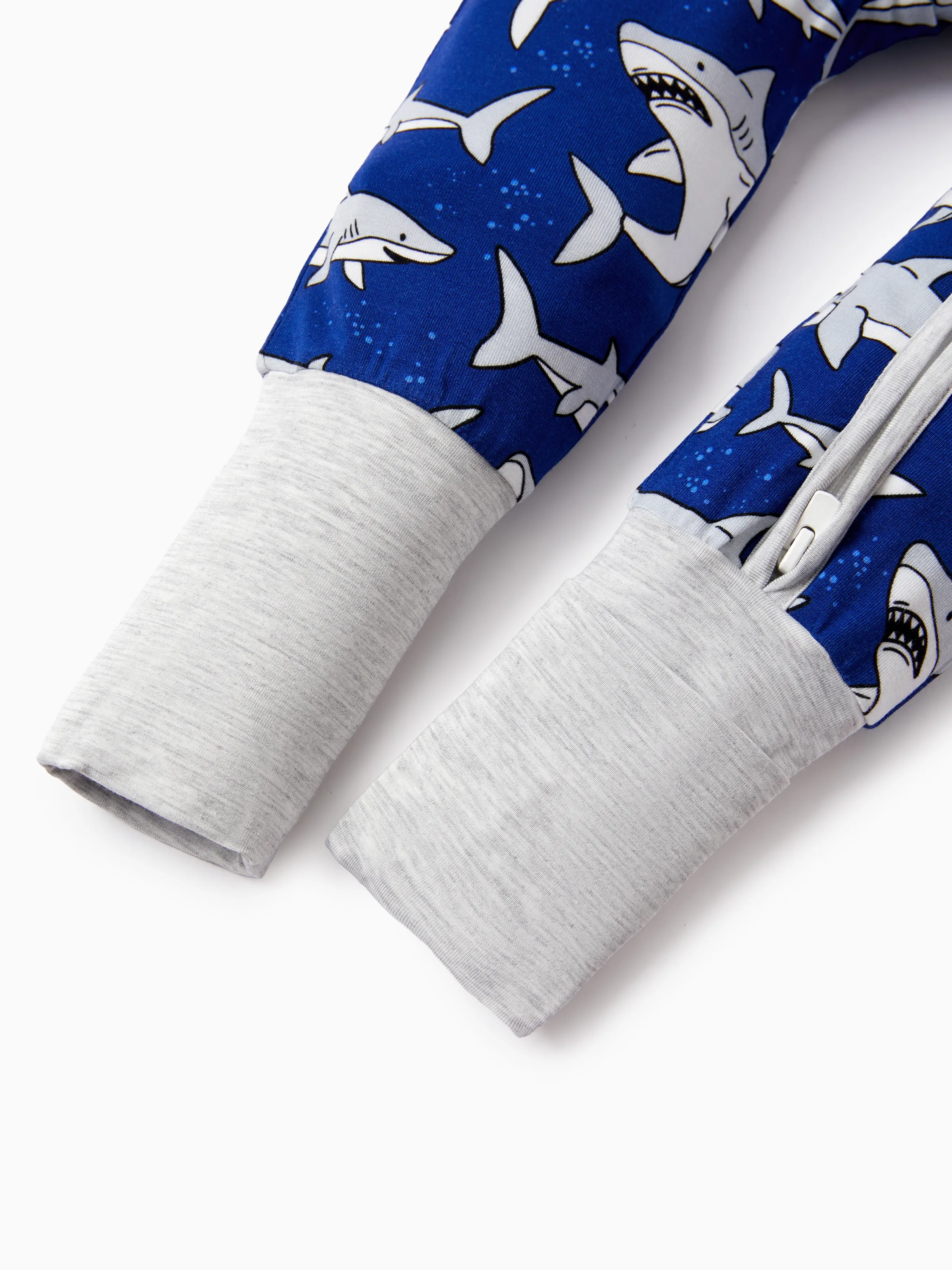Bamboo Baby Boy/Girl Cartoon Printed 2-Way Zip Onesies Anti Slip Long-sleeve Footie Deep Blue - Image 11