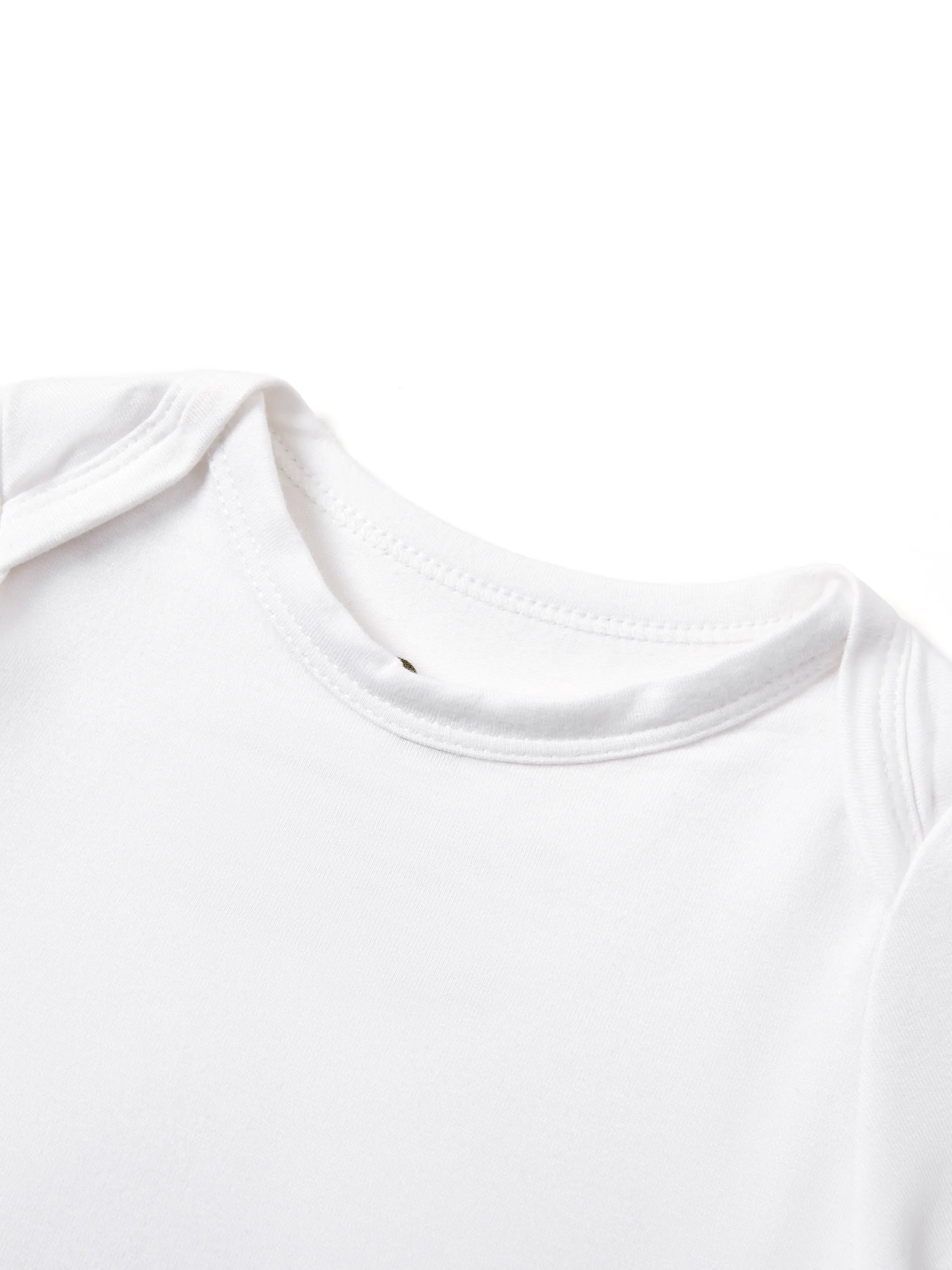 Bamboo Baby Boy/Girl Casual Romper White - Image 3