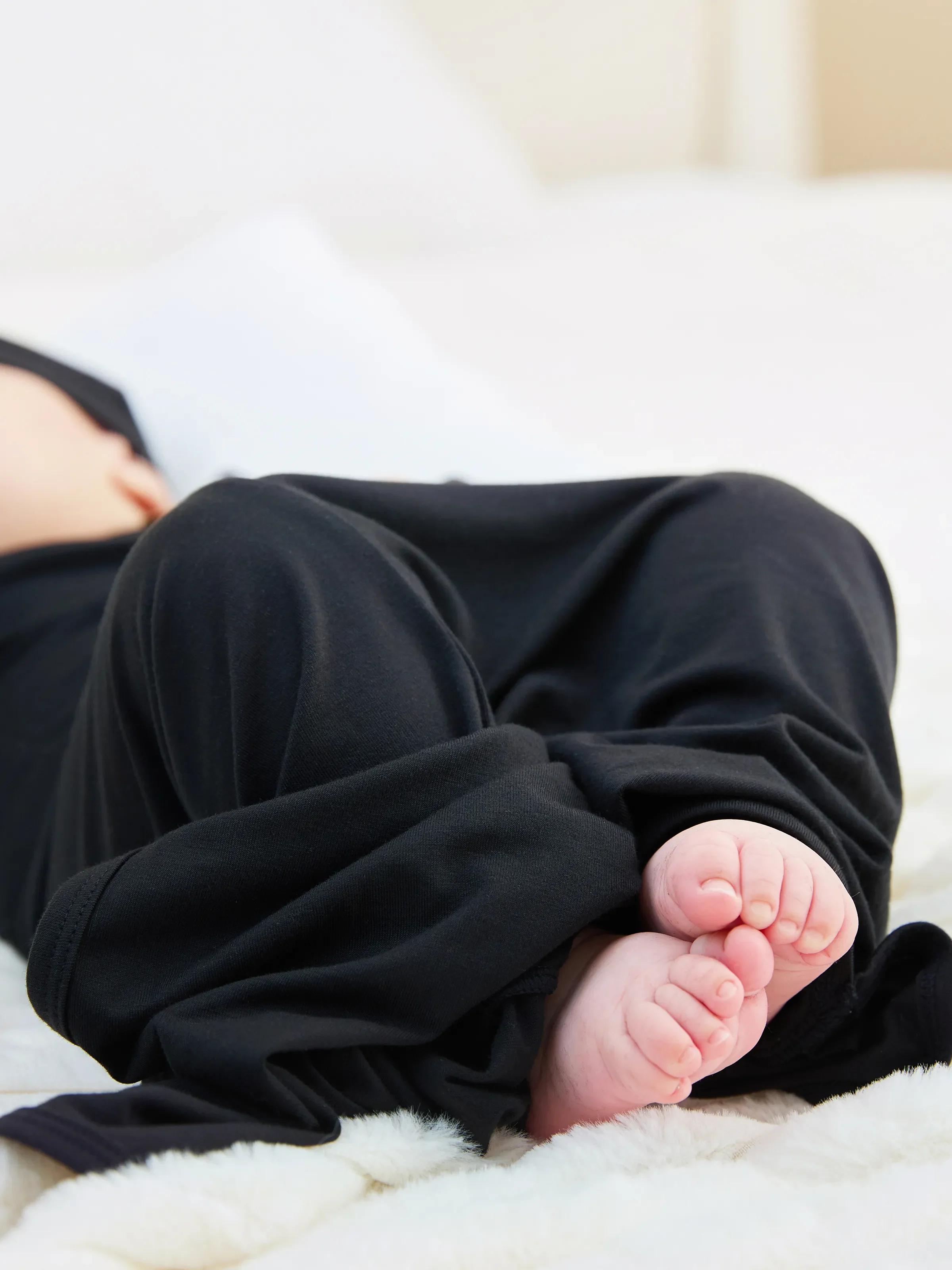Bamboo Baby Boy/Girl Sleeping Bag Infant Gown with Hat Black - Image 7