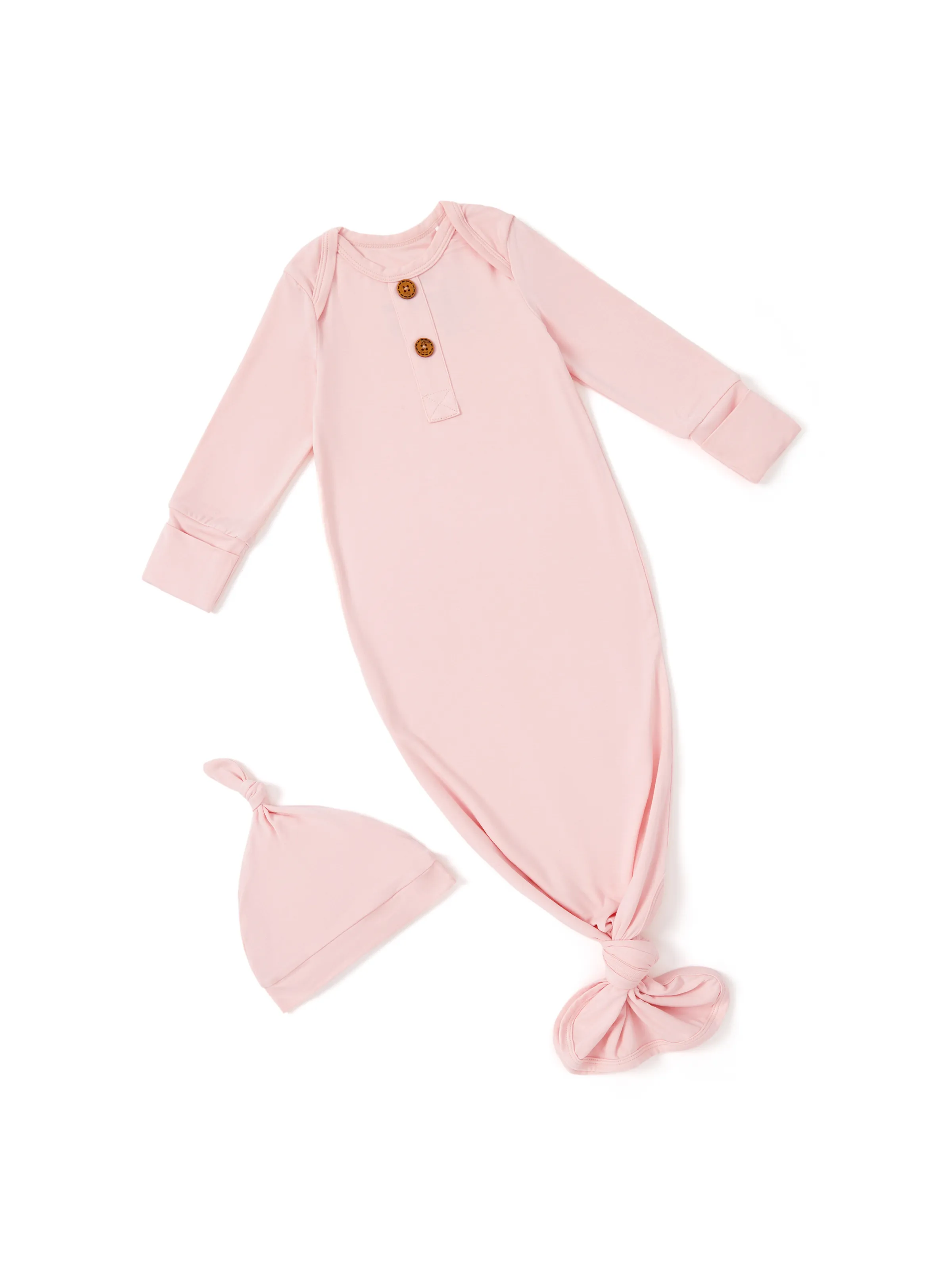 Bamboo Baby Boy/Girl Sleeping Bag Infant Gown with Hat Pink - Image 3