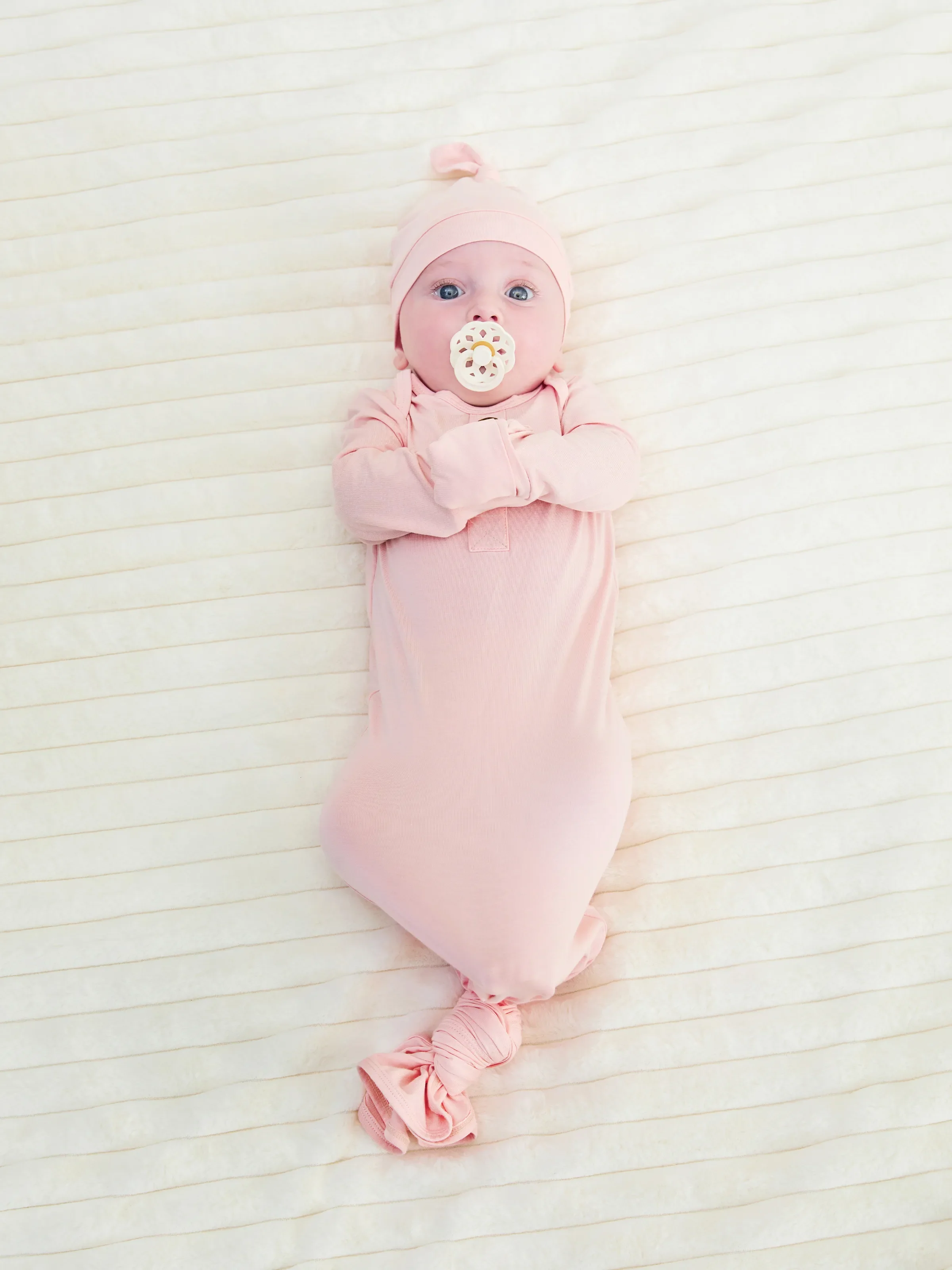 Bamboo Baby Boy/Girl Sleeping Bag Infant Gown with Hat Pink - Image 7