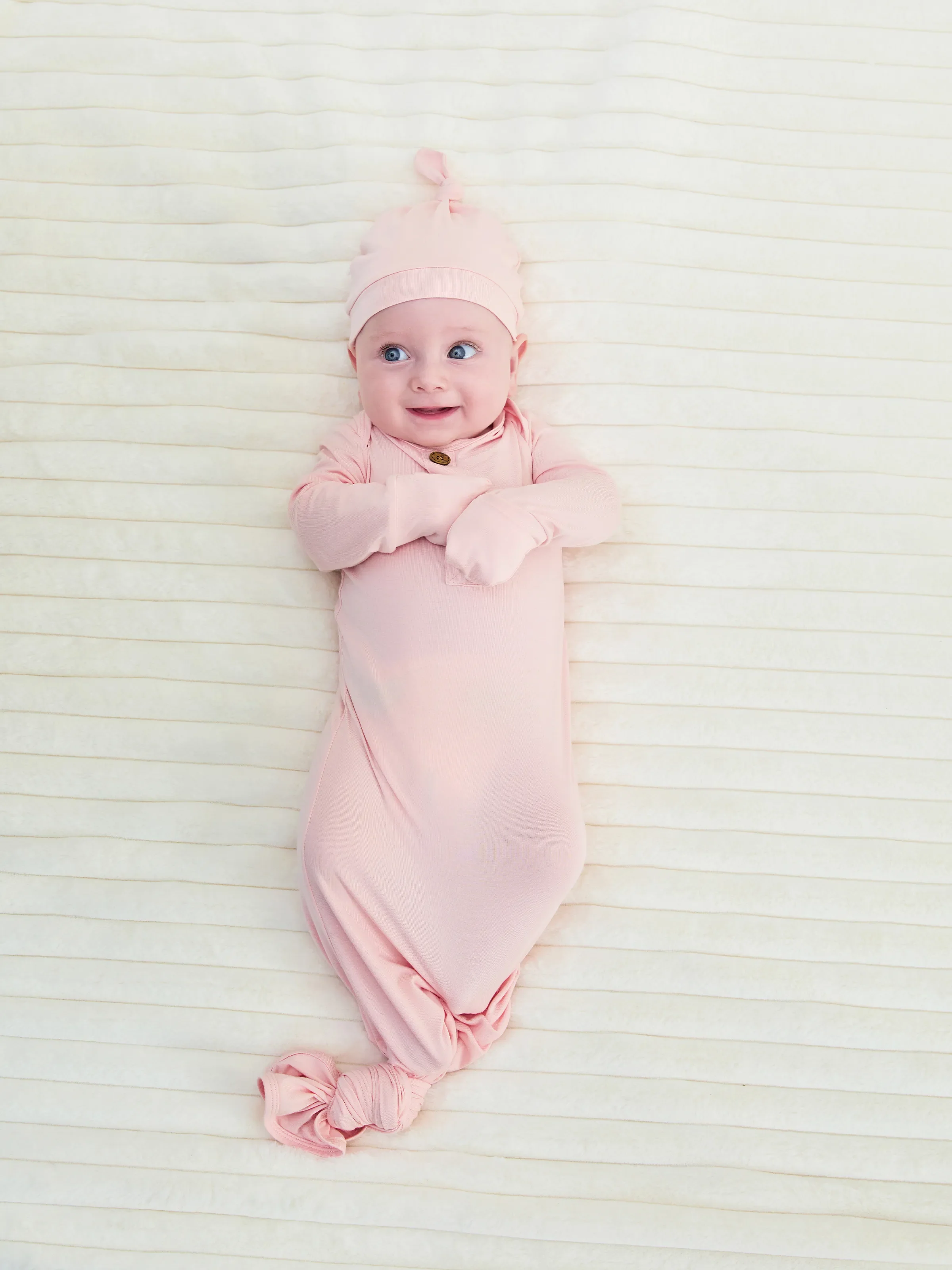 Bamboo Baby Boy/Girl Sleeping Bag Infant Gown with Hat Pink - Image 8