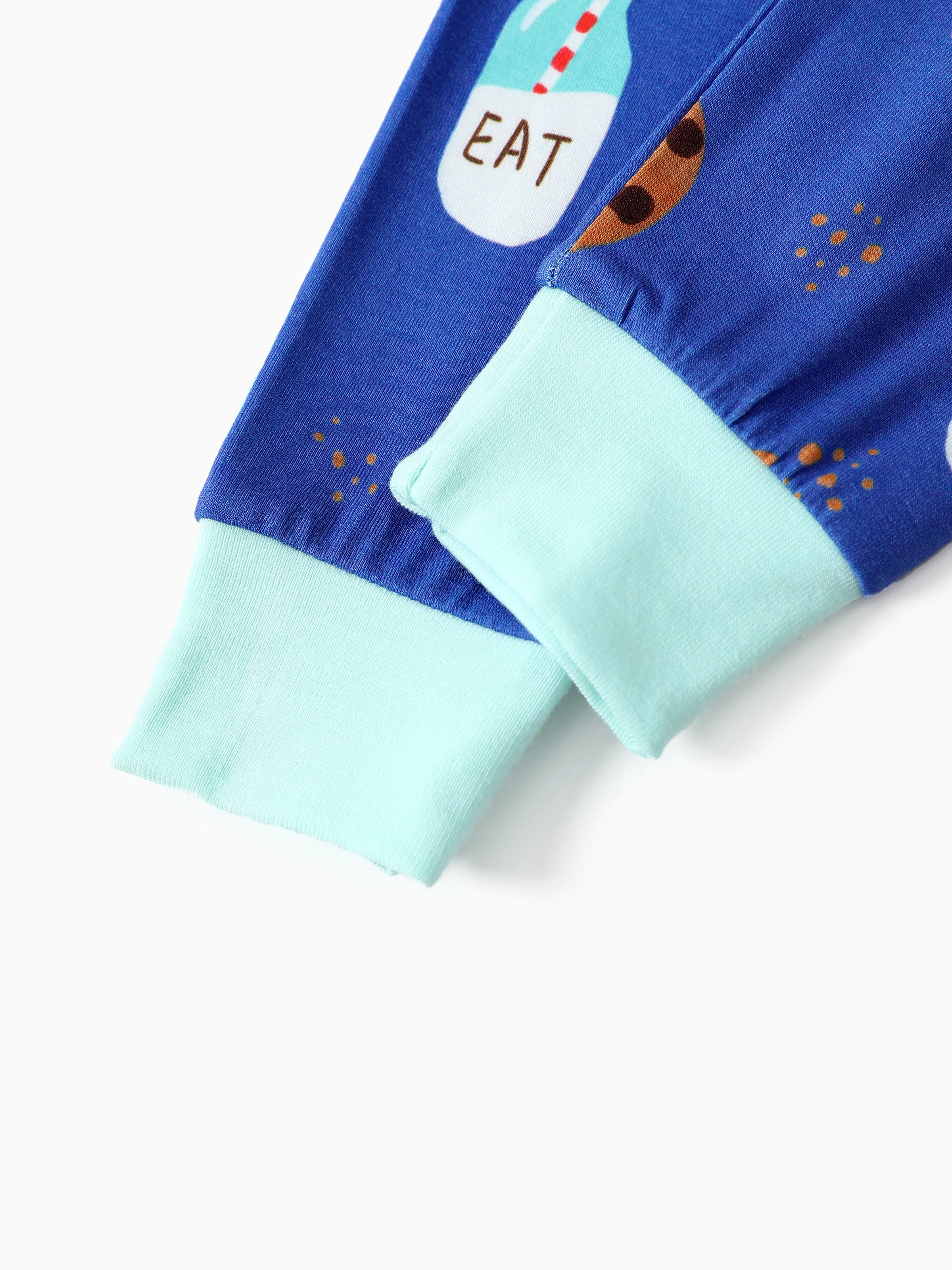 Bamboo Baby/Toddler 2-Piece Childlike Animal Print Snug-Fitting Pajamas Set Blue - Image 8