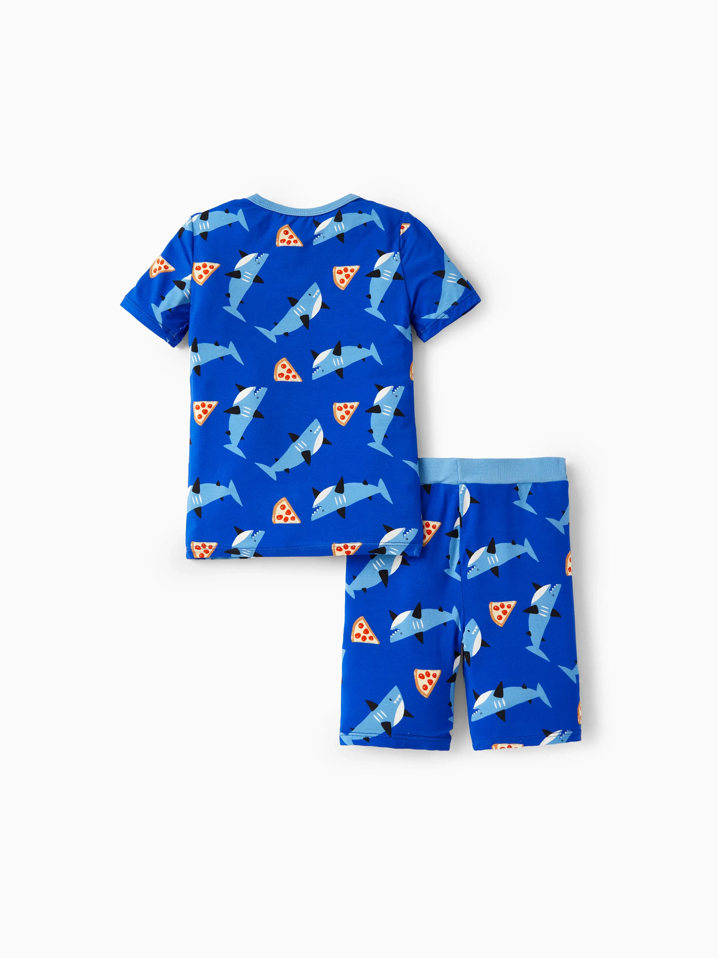 Bamboo Baby/Toddler 2pcs Childlike Printed Snug-Fitting Pajama Sets Sky blue - Image 3
