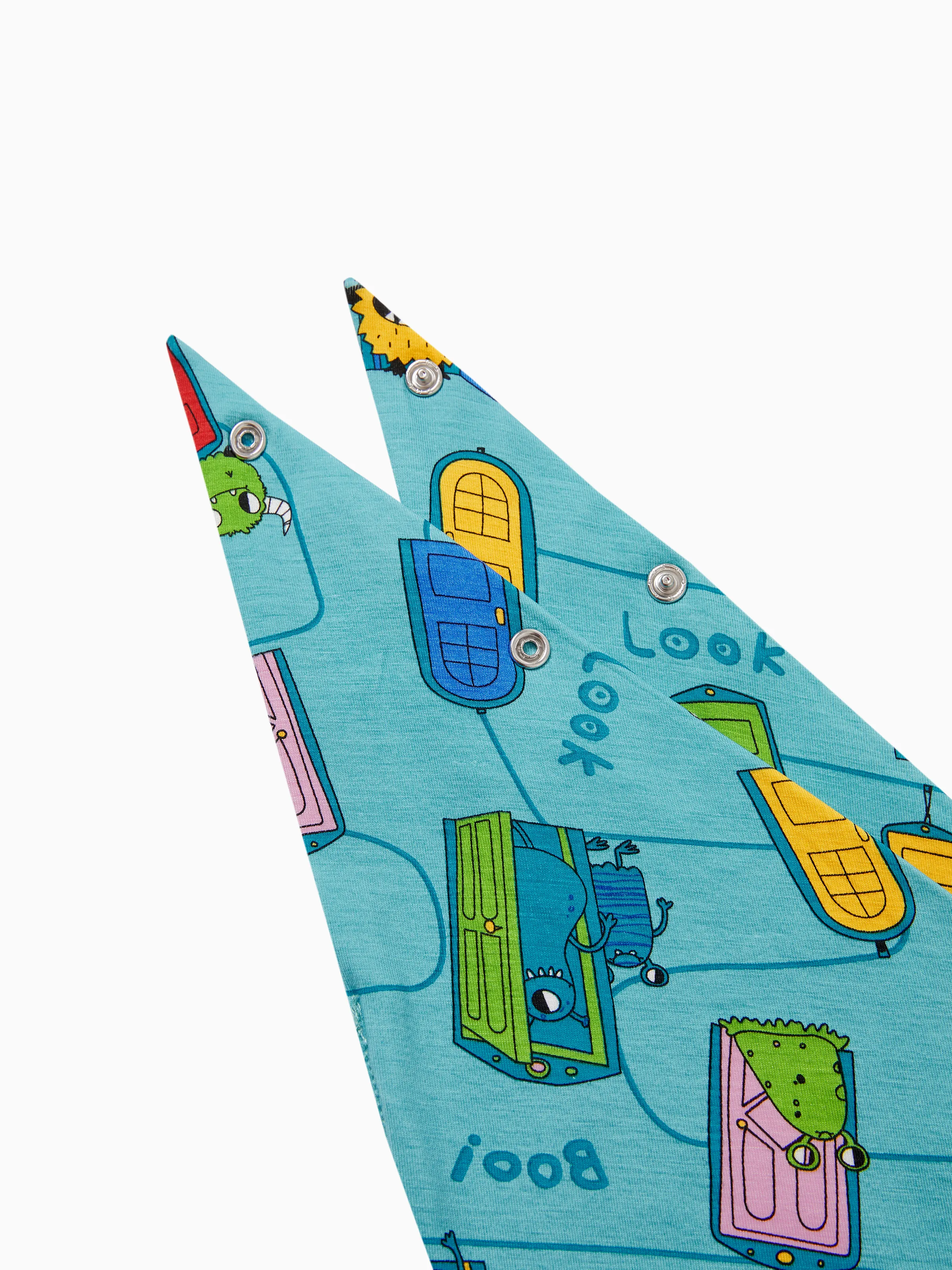 Bamboo Family Pajamas Cartoon Print Short-sleeve Matching Pajama set ( Snug-Fitting for Children ) Green - Image 25