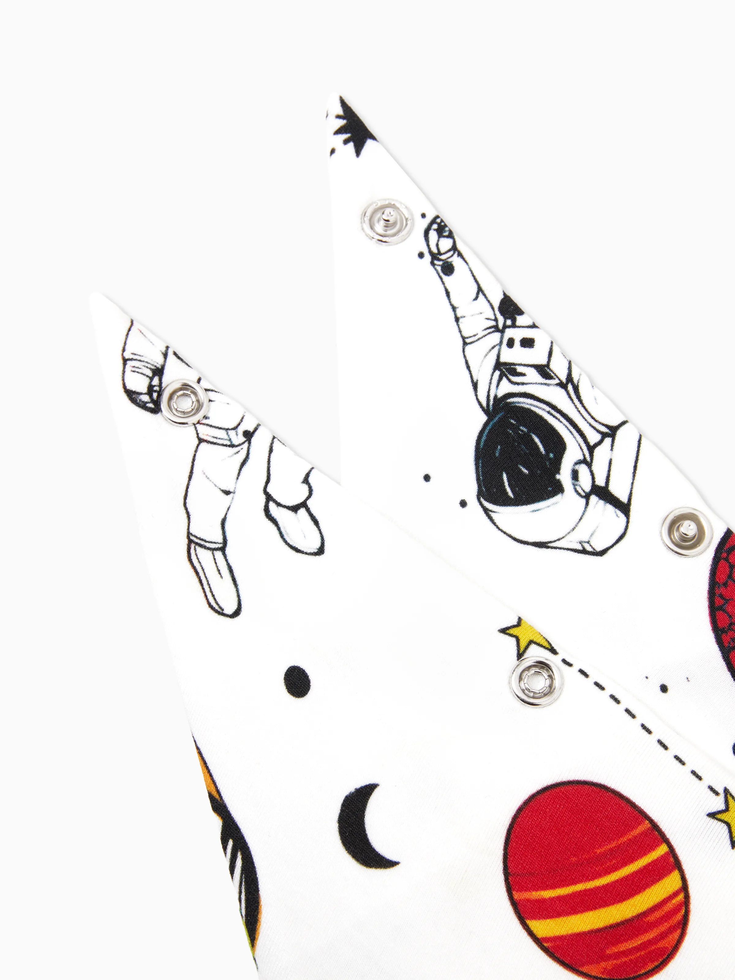 Bamboo Family Pajamas Space Theme Print Short-sleeve Matching Pajama set ( Snug-Fitting for Children ) White - Image 24