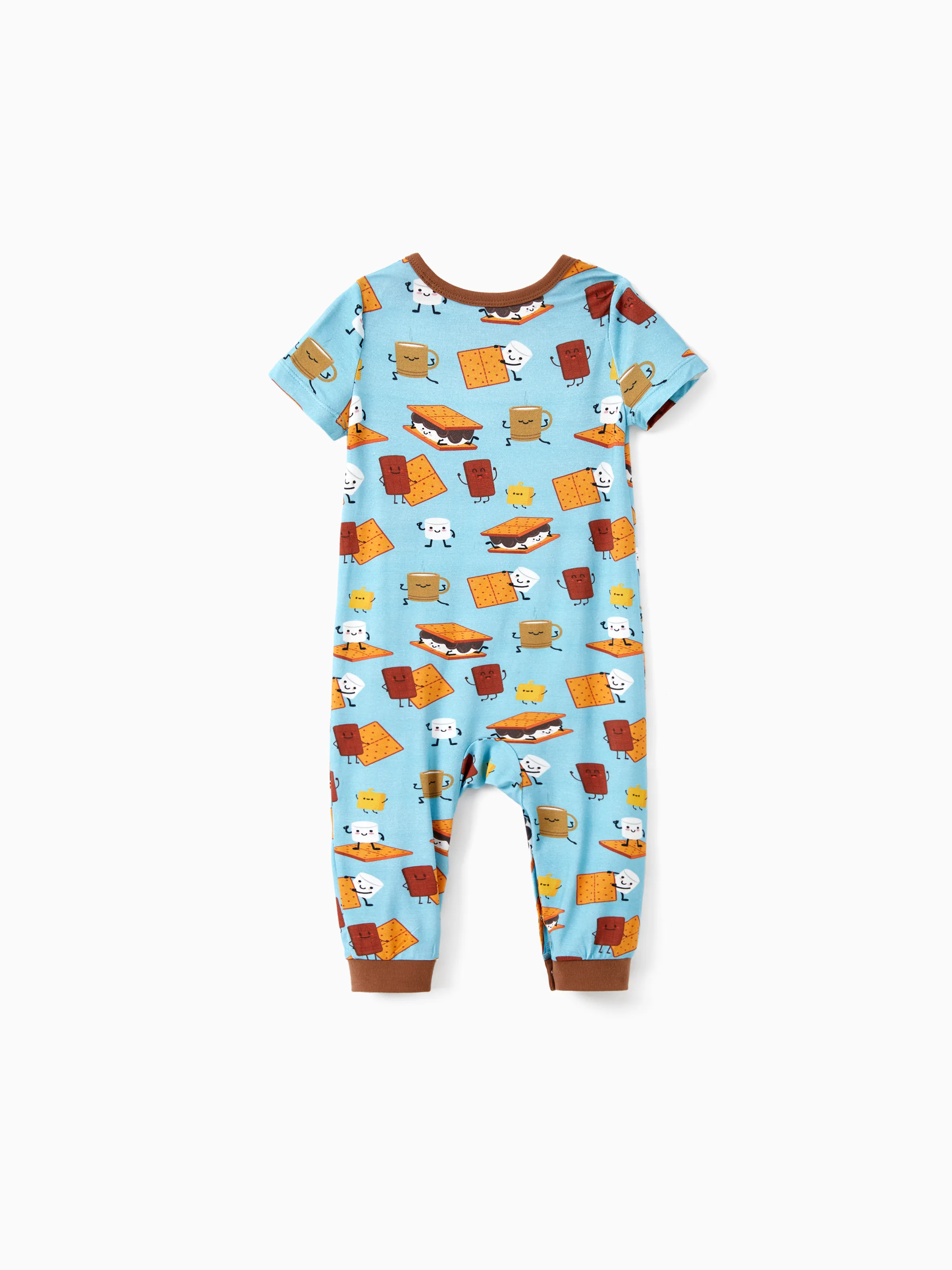 Bamboo Family PJs Cute Print Short Sleeve & Long Pants Sleepwear Matching Pajama set (Snug-Fitting for Children) Green - Image 14