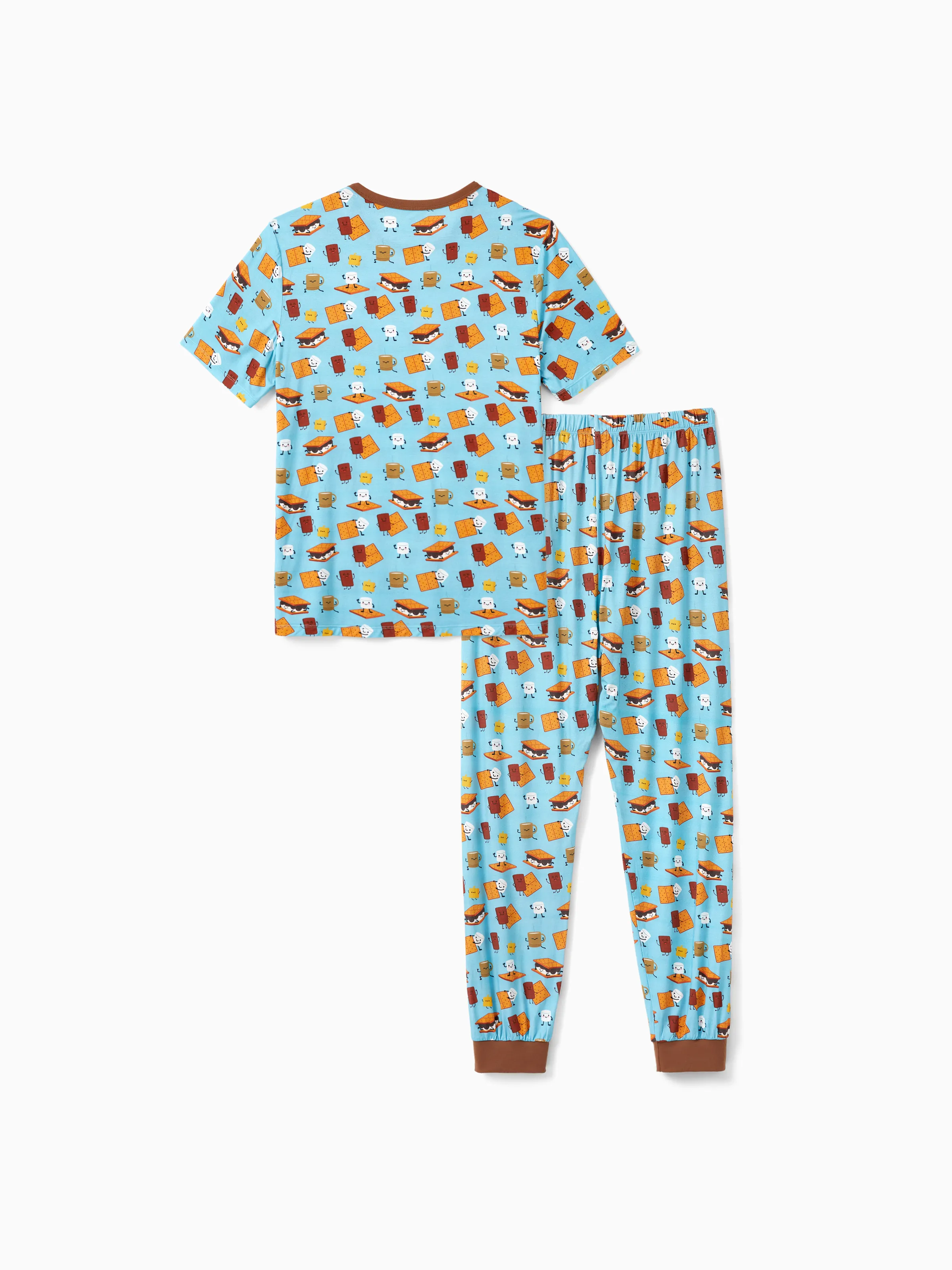 Bamboo Family PJs Cute Print Short Sleeve & Long Pants Sleepwear Matching Pajama set (Snug-Fitting for Children) Green - Image 18