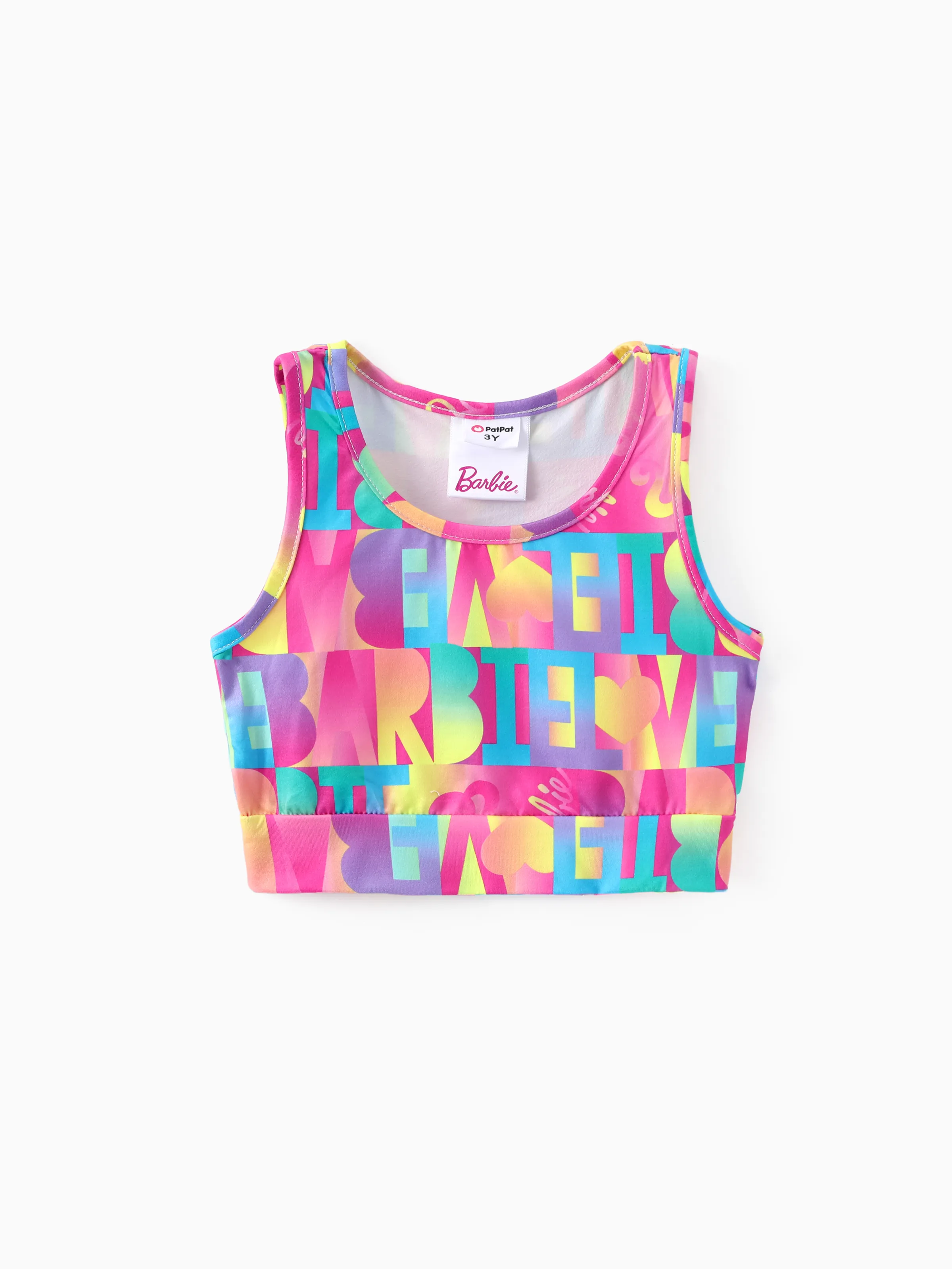 Barbie Toddler/Kid Girl 2pcs Sporty Sets with Letter Pattern Pink - Image 3