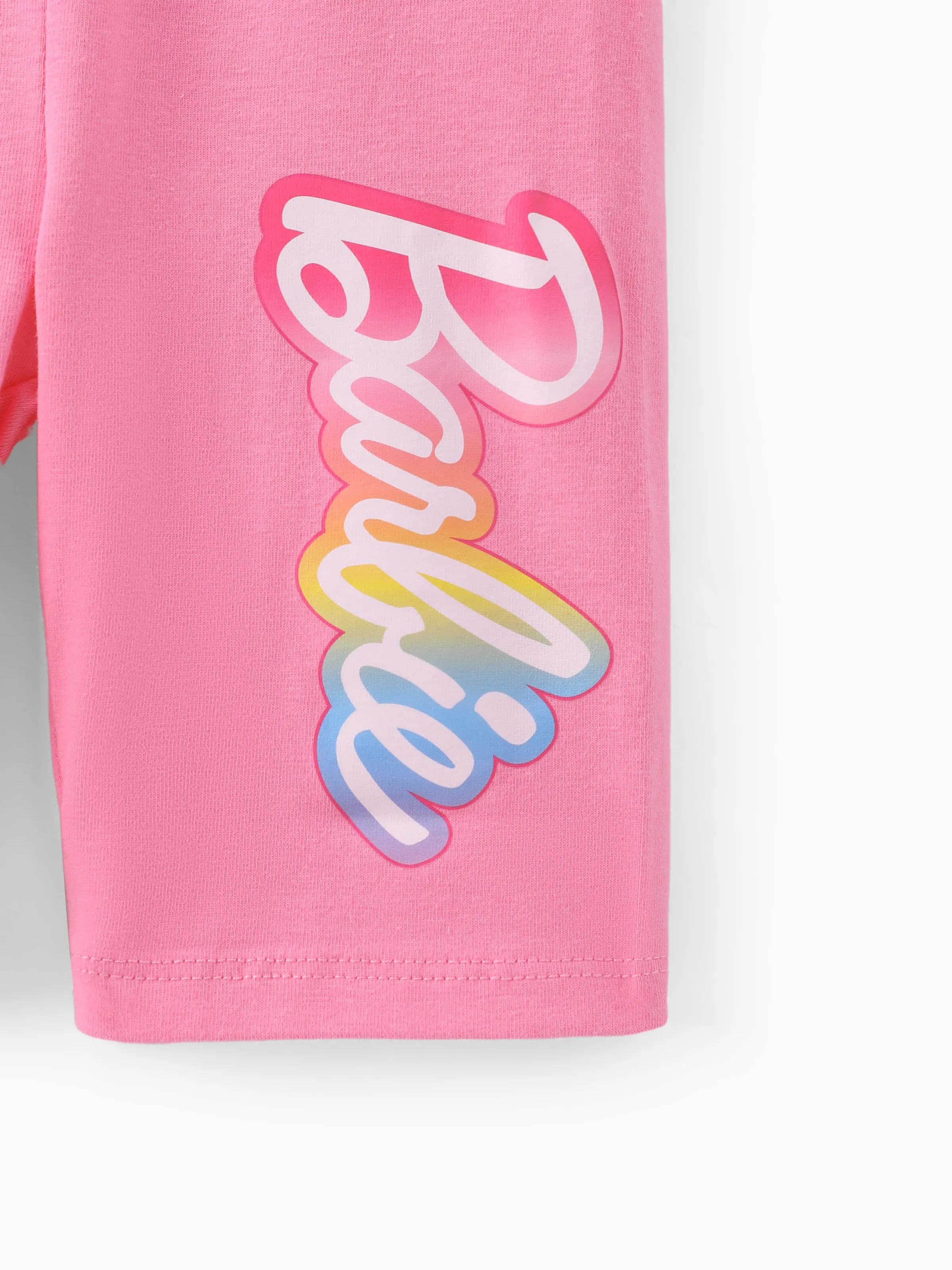 Barbie Toddler/Kid Girl 2pcs Sporty Sets with Letter Pattern Pink - Image 8