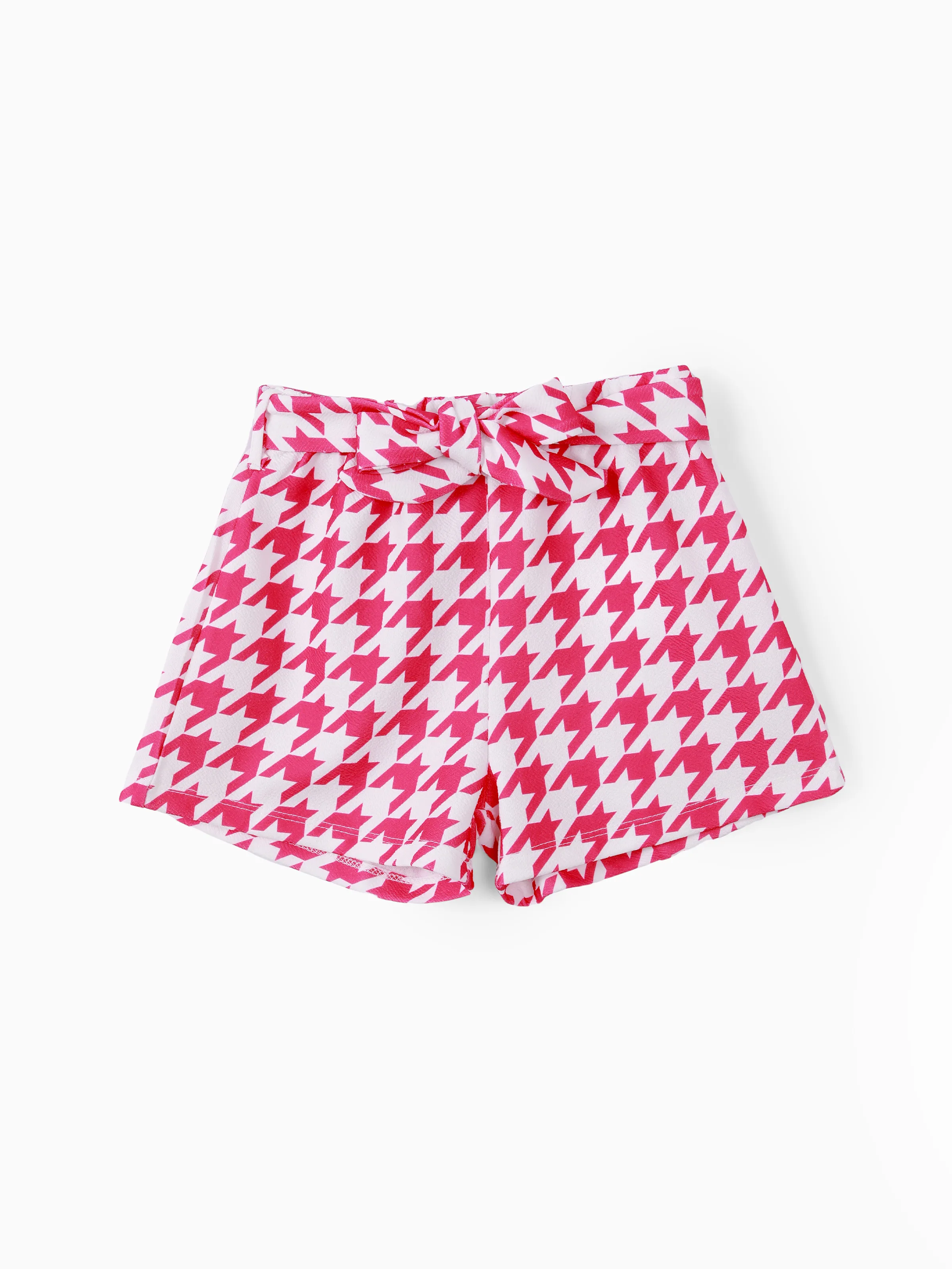 Barbie Toddler/Kid Girl 2pcs Plaid Puff-sleeve Bowknot Set PinkyWhite - Image 7