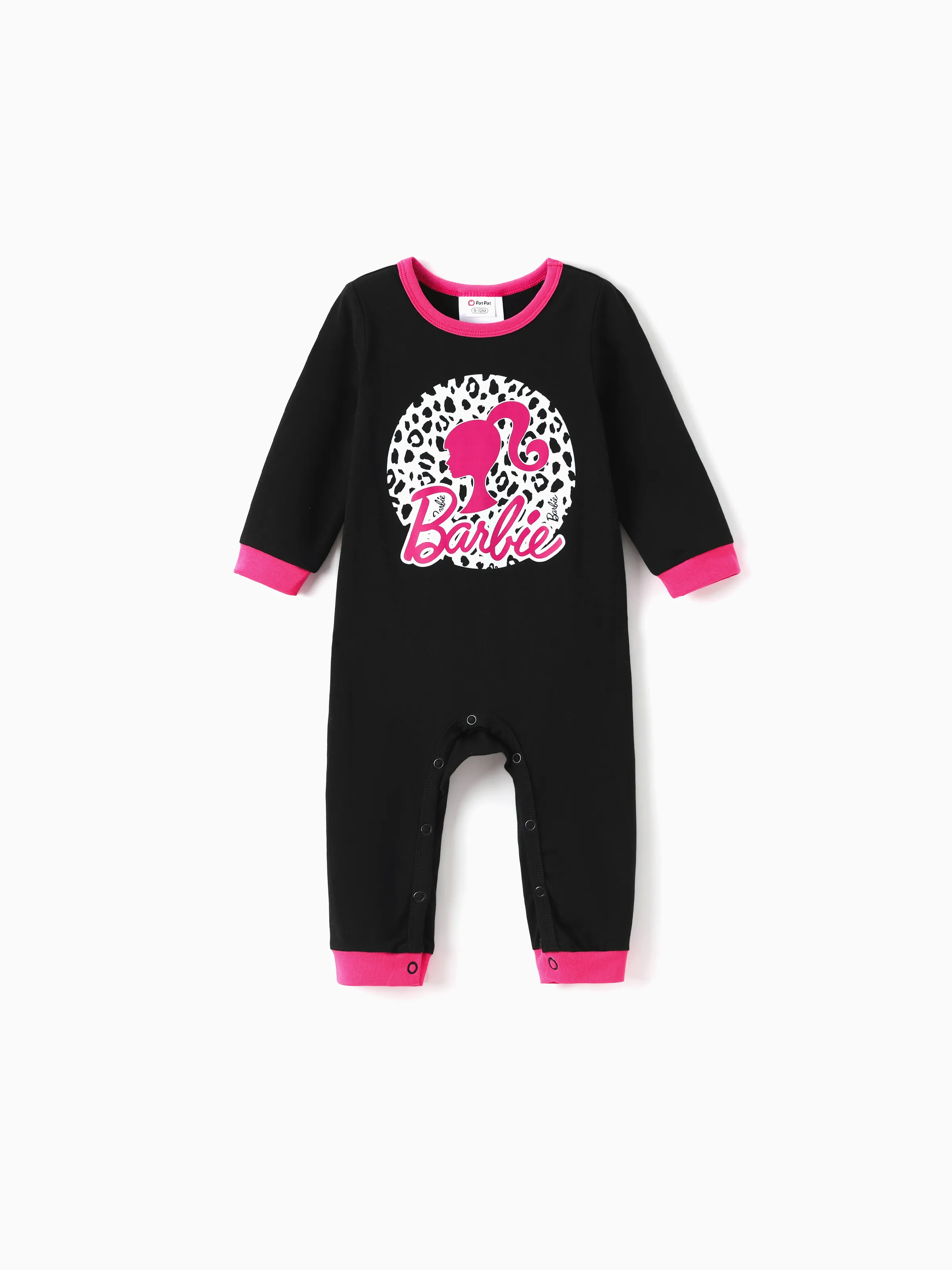 Barbie Baby Girl 2-Pack Childlike Cotton Jumpsuits Hot Pink - Image 3