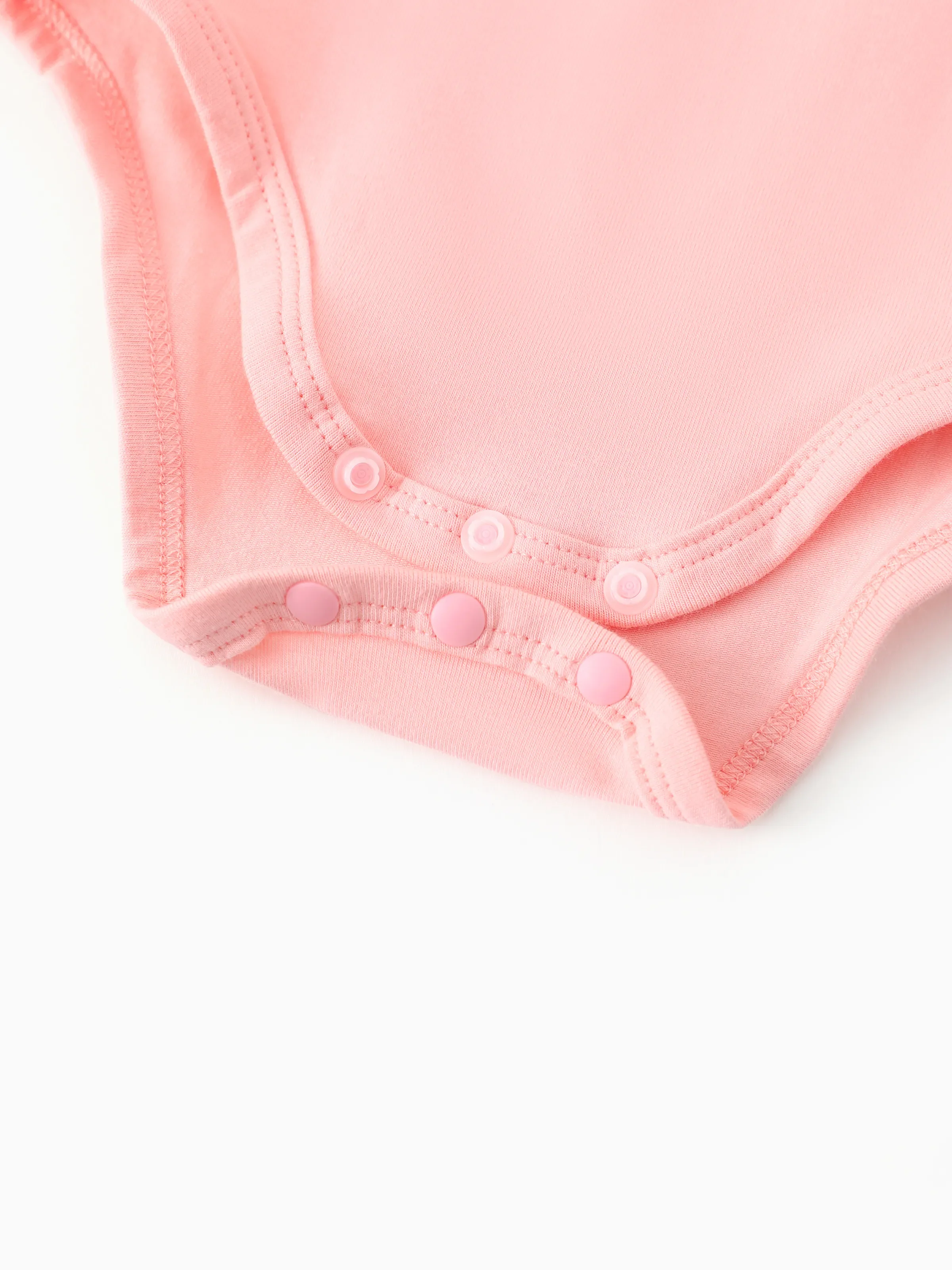 Barbie Baby Girl 2pcs Cotton Flutter Sleeve Romper and Printed Pants Sets Light Pink - Image 12