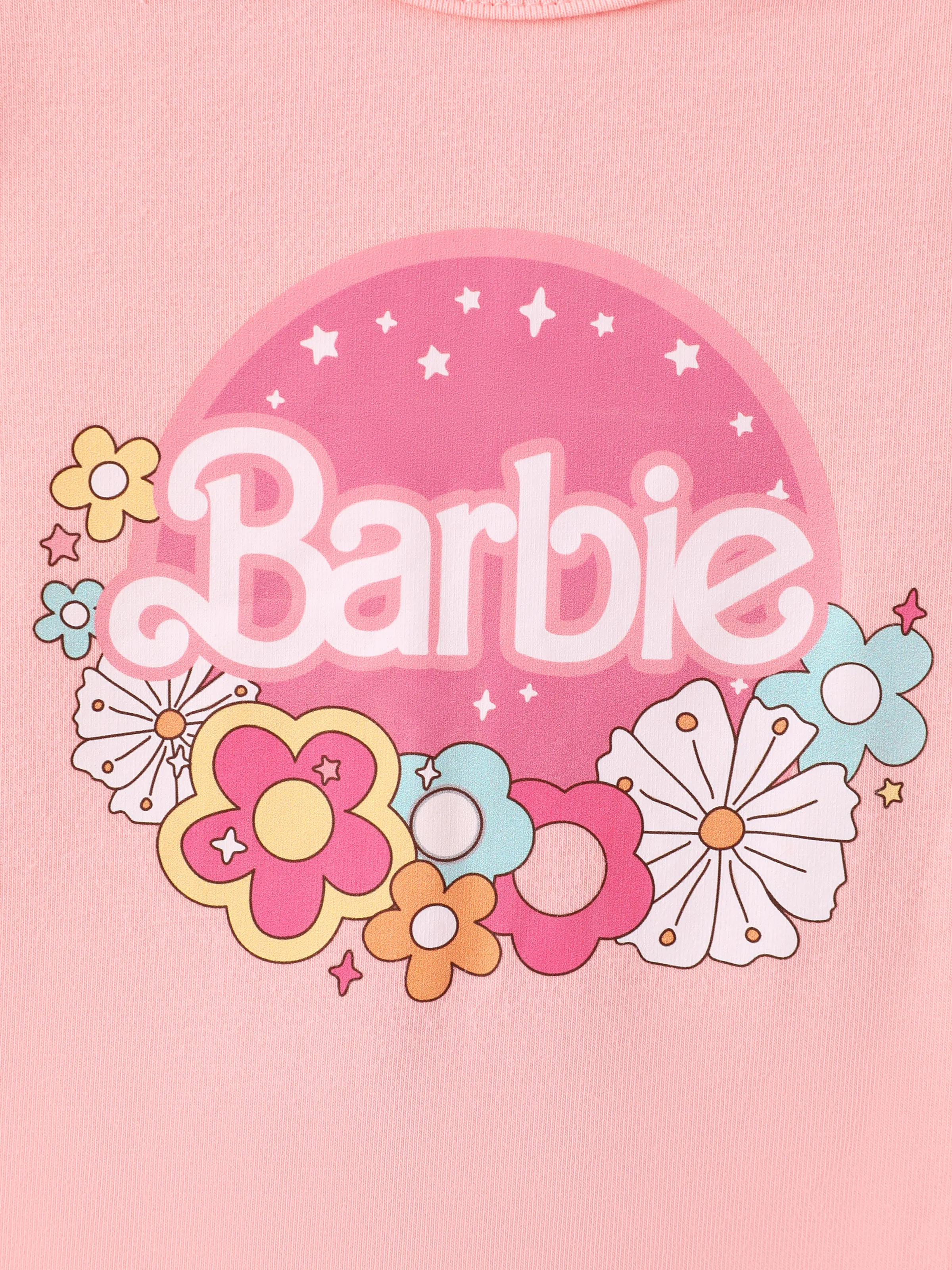 Barbie Baby Girl 2pcs Cotton Flutter Sleeve Romper and Printed Pants Sets Light Pink - Image 15