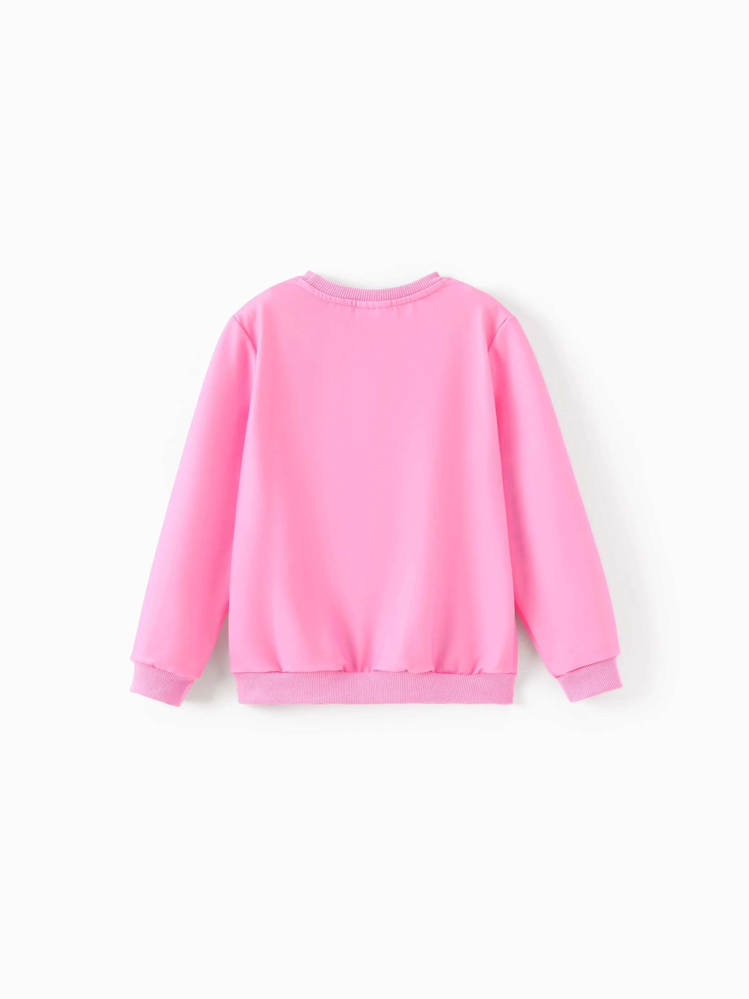 Barbie Kid Girl Christmas Character Print Sweatshirt Hot Pink - Image 3