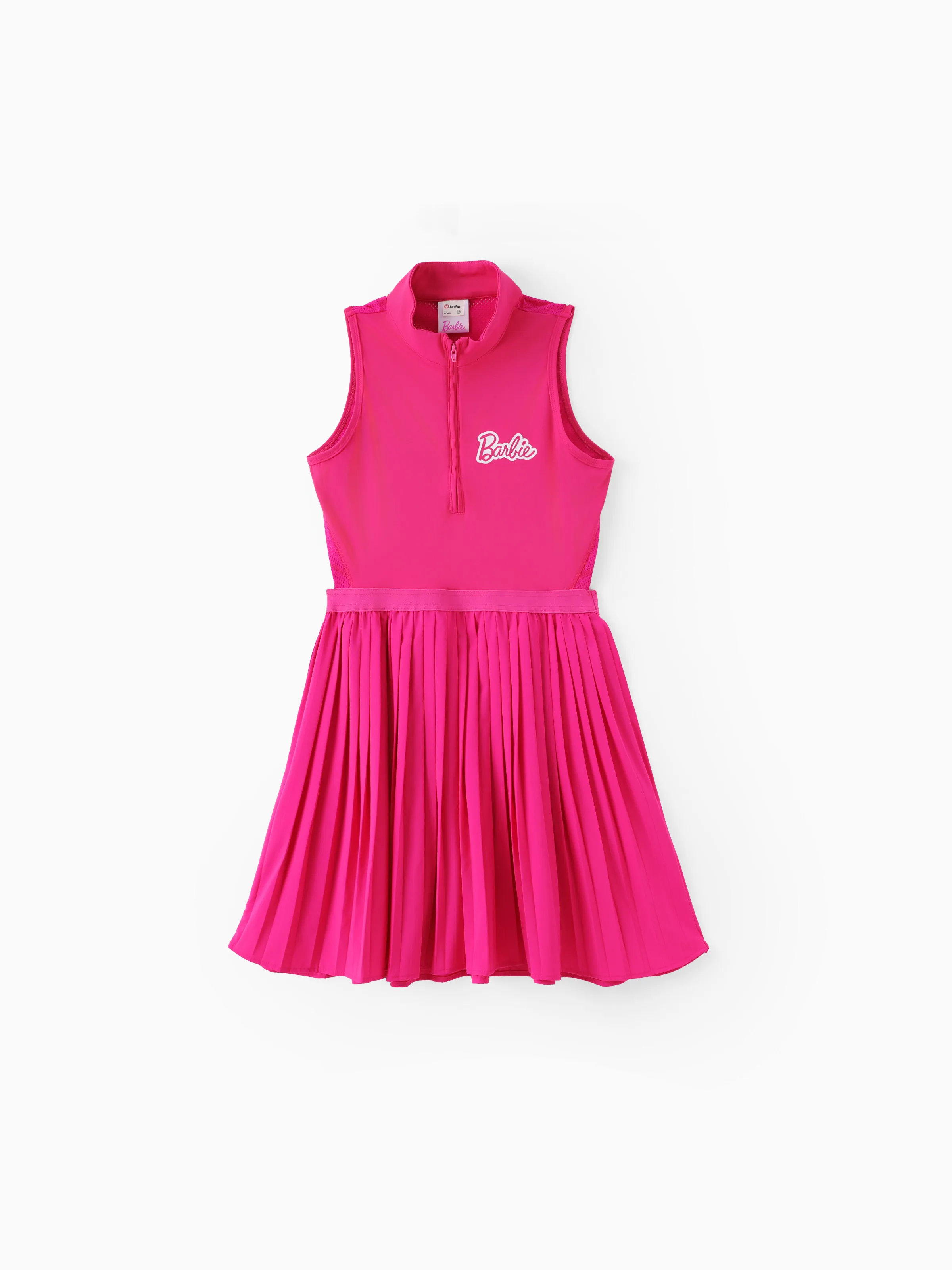 Barbie Mommy and me 1pc Polo Sporty Sleeveless Dress Hot Pink - Image 3