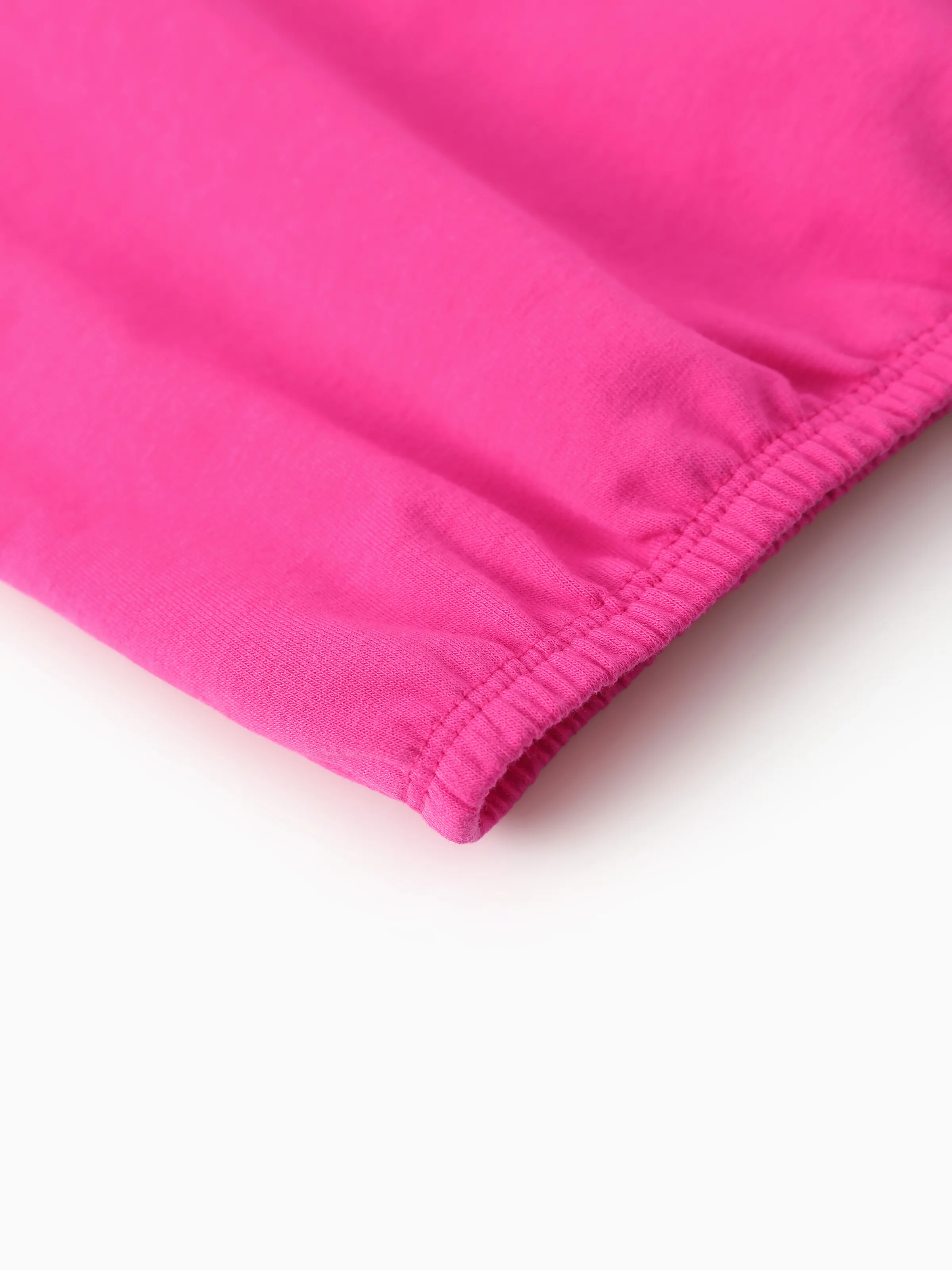 Barbie Mommy and Me 2pcs Batwing Sleeve Crop Top and Shorts Sets Hot Pink - Image 11