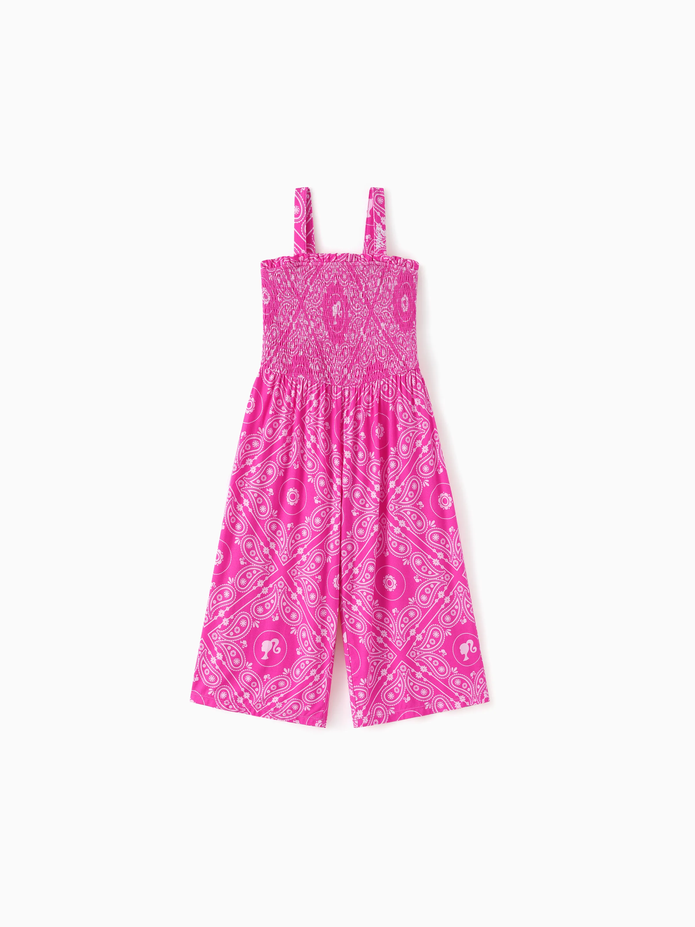 Barbie Mommy and Me Bamboo Allover Print Jumpsuit Hot Pink - Image 6