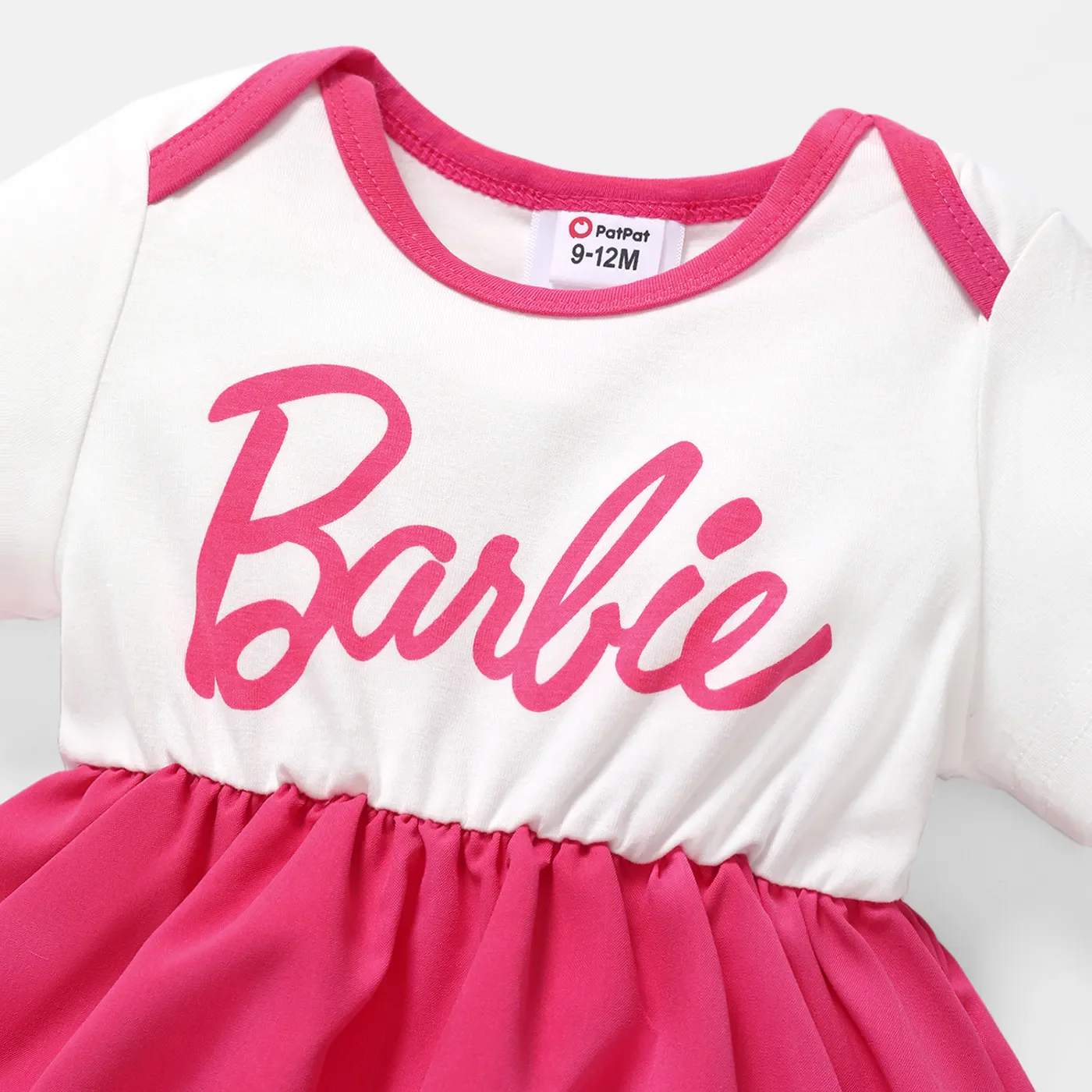 Barbie Mommy and Me Letter Print Belted Combo Tank Rompers White - Image 12