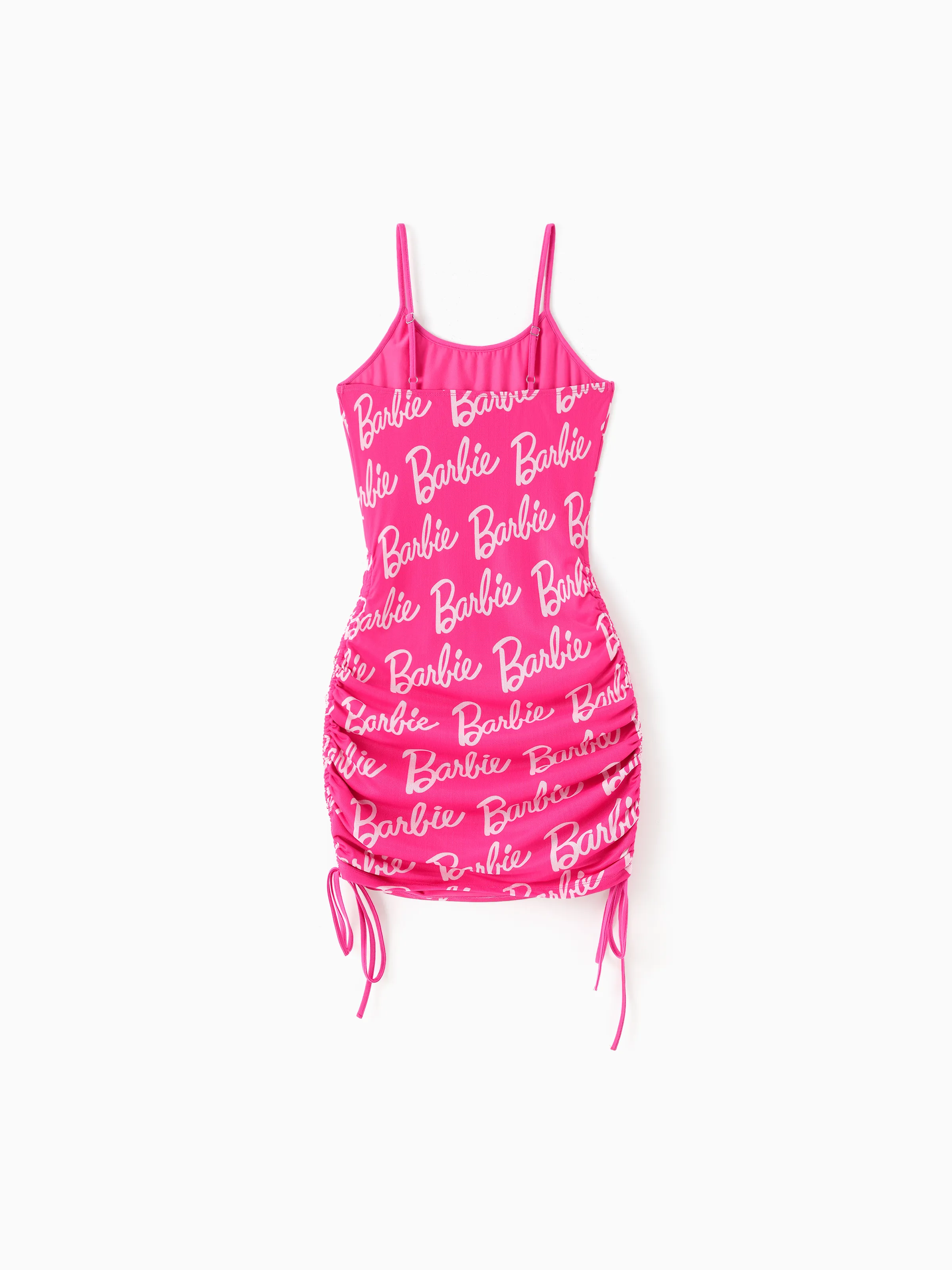 Barbie Mommy and Me Sleeveless Allover Print Strappy Dresses Hot Pink - Image 4