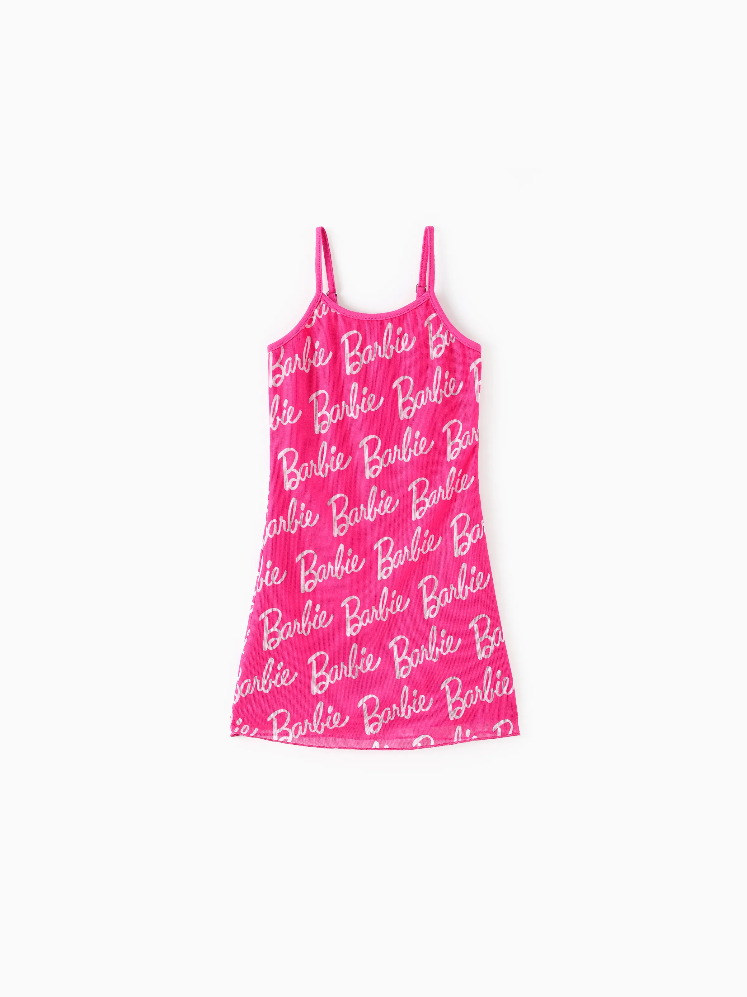 Barbie Mommy and Me Sleeveless Allover Print Strappy Dresses Hot Pink - Image 7