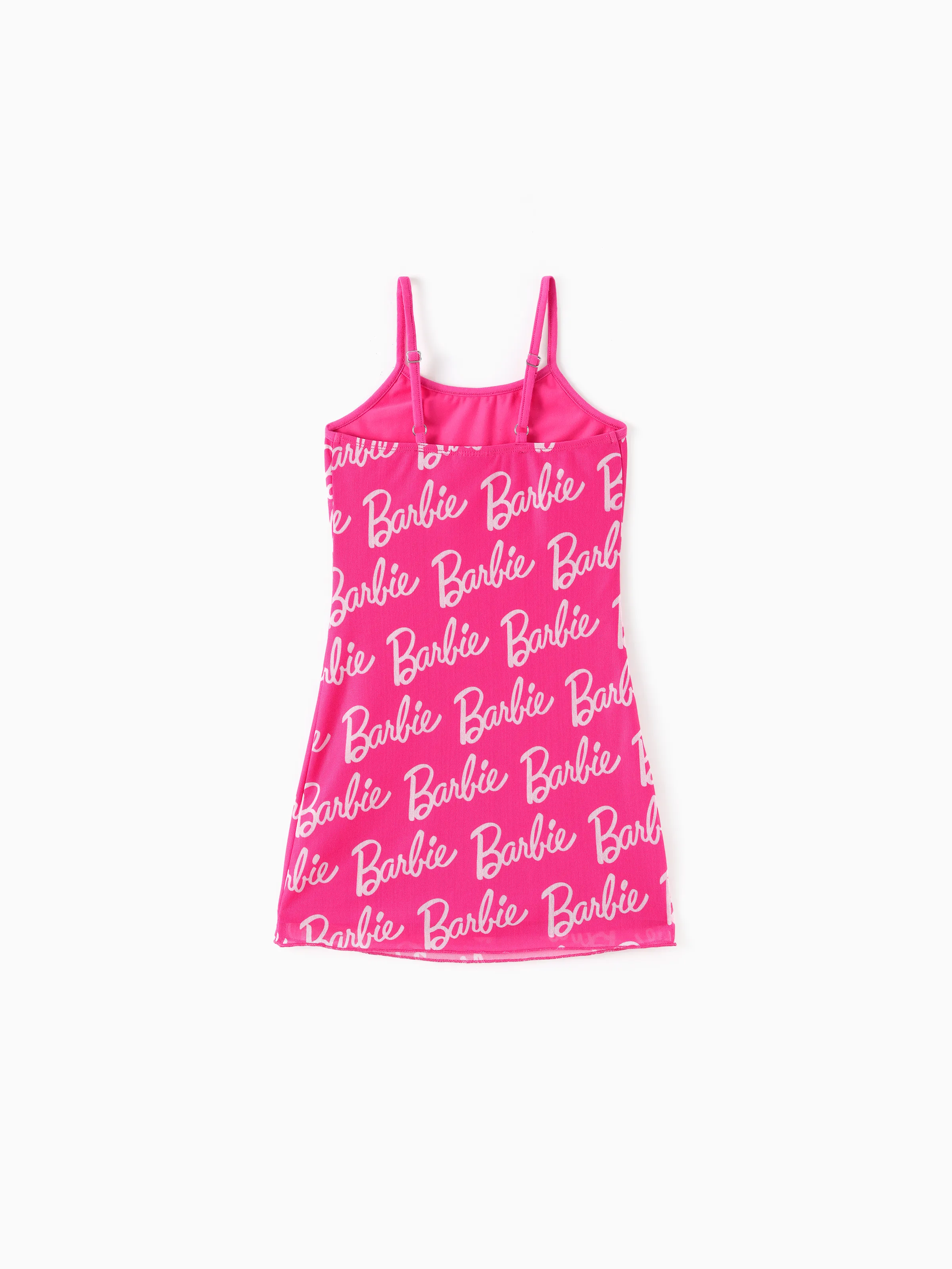 Barbie Mommy and Me Sleeveless Allover Print Strappy Dresses Hot Pink - Image 8