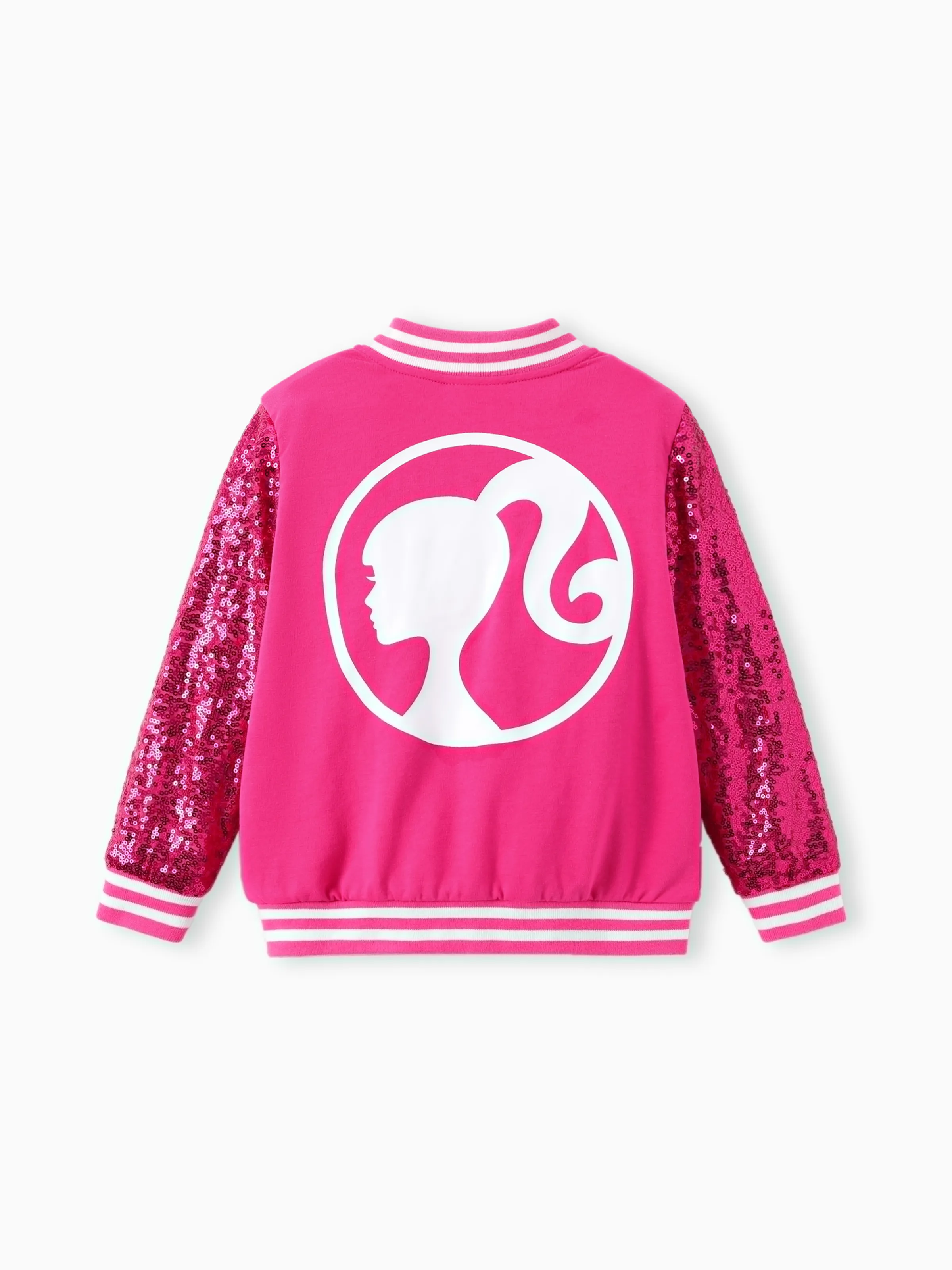 Barbie Outfit Toddler/Kid Girl Sequin-sleeve Bomber Jacket Roseo - Image 2
