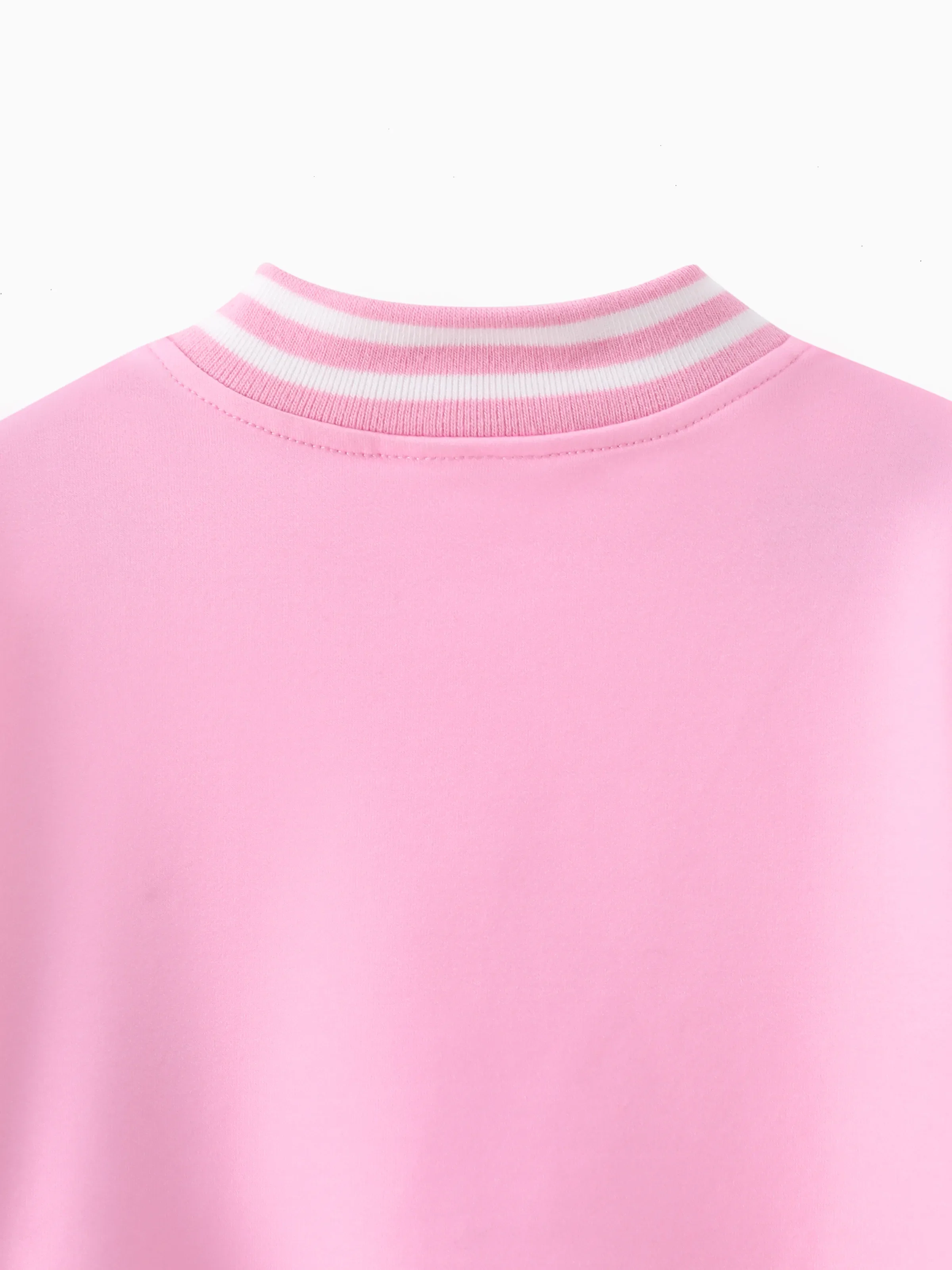 Barbie Outfit Toddler/Kid Girl Naia™ Letter Print Colorblock Lightweight Bomber Jacket Pink - Image 5