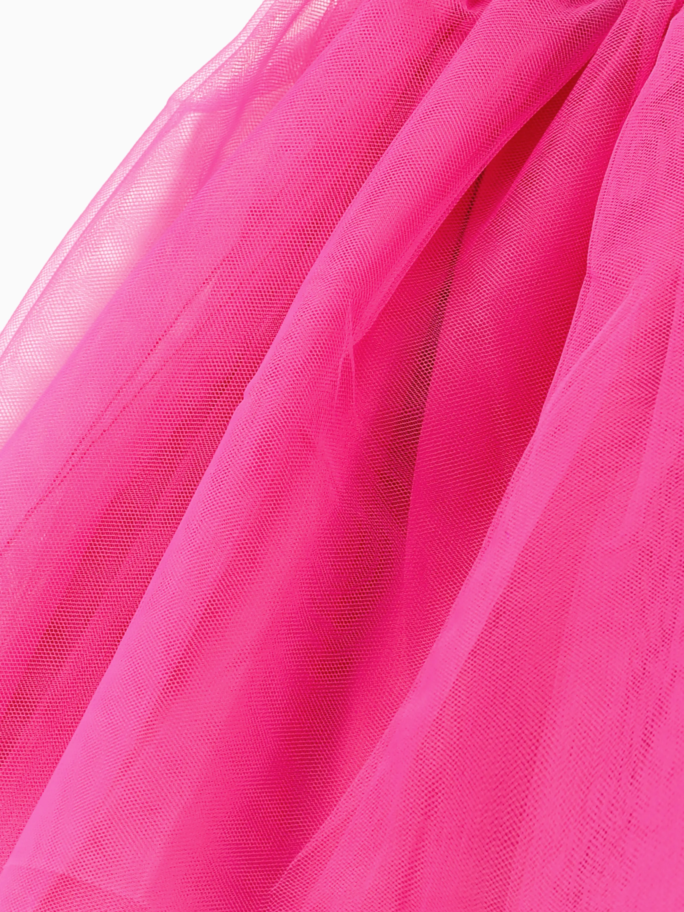 Barbie Toddler Girl 1pc Long-sleeve T-shirt or Tulle Skirt Set Hot Pink - Image 2