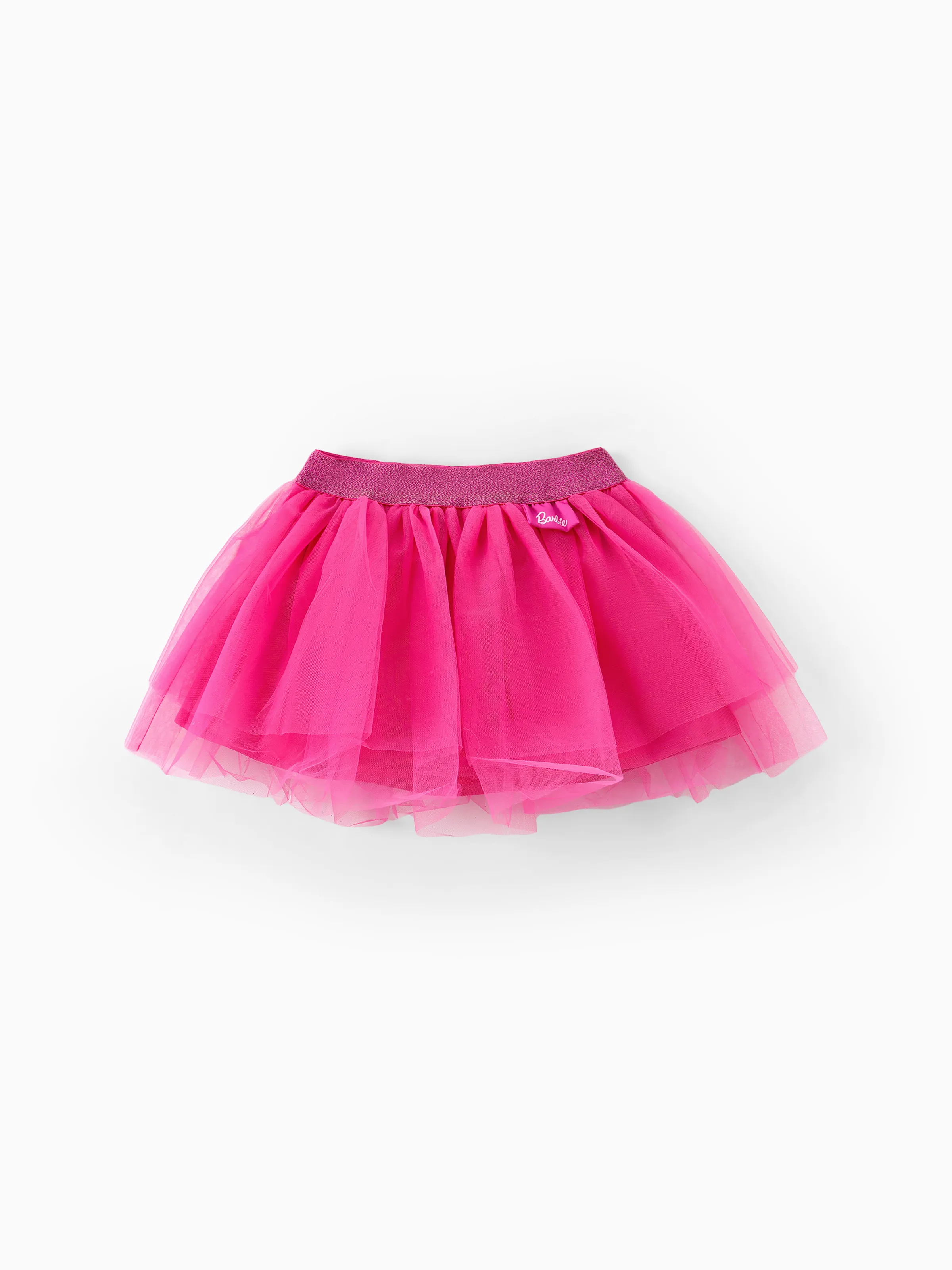Barbie Toddler Girl 1pc Long-sleeve T-shirt or Tulle Skirt Set Hot Pink - Image 3