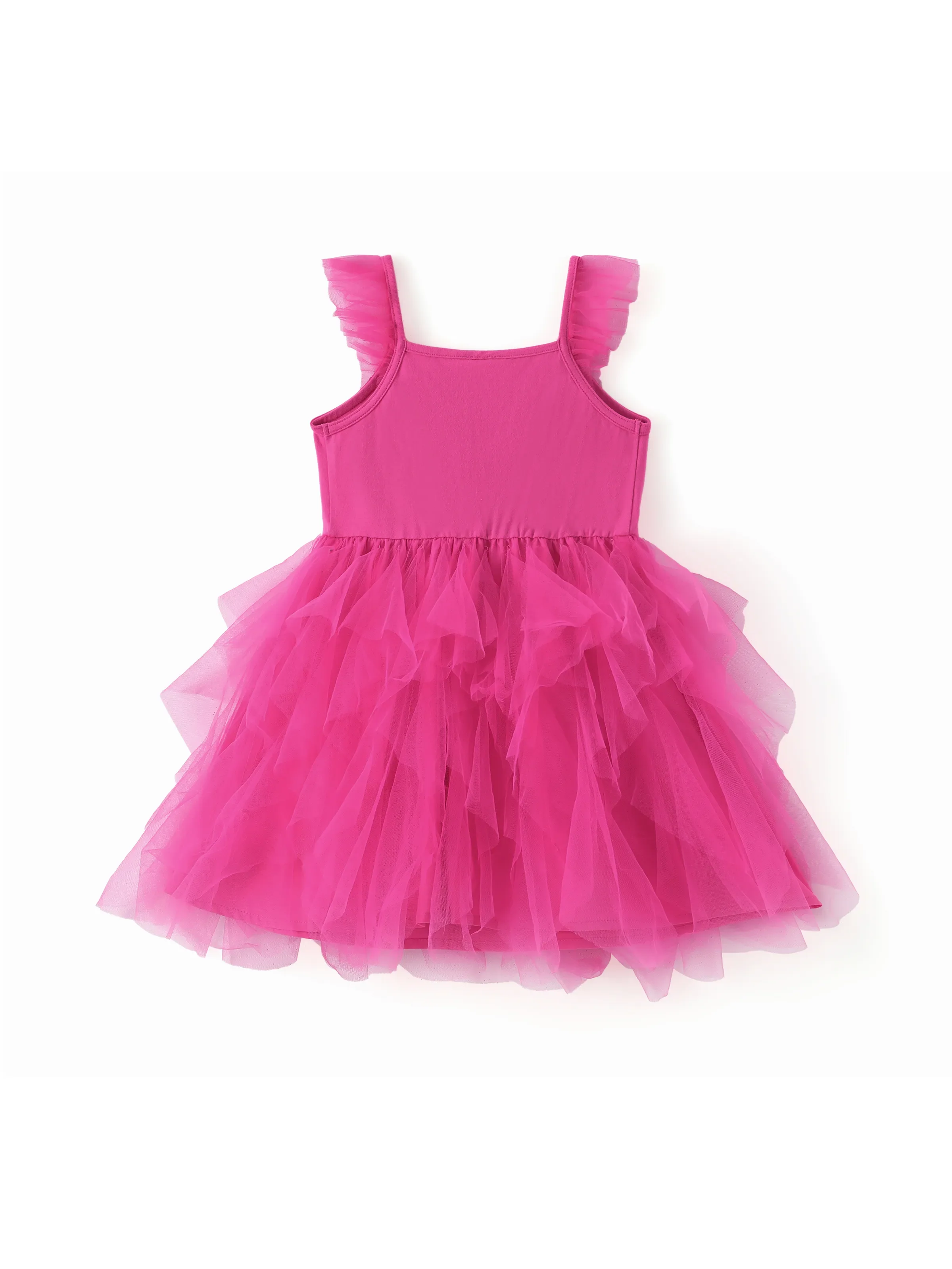 Barbie Toddler Girl Multilayers Mesh Dress Hot Pink - Image 3