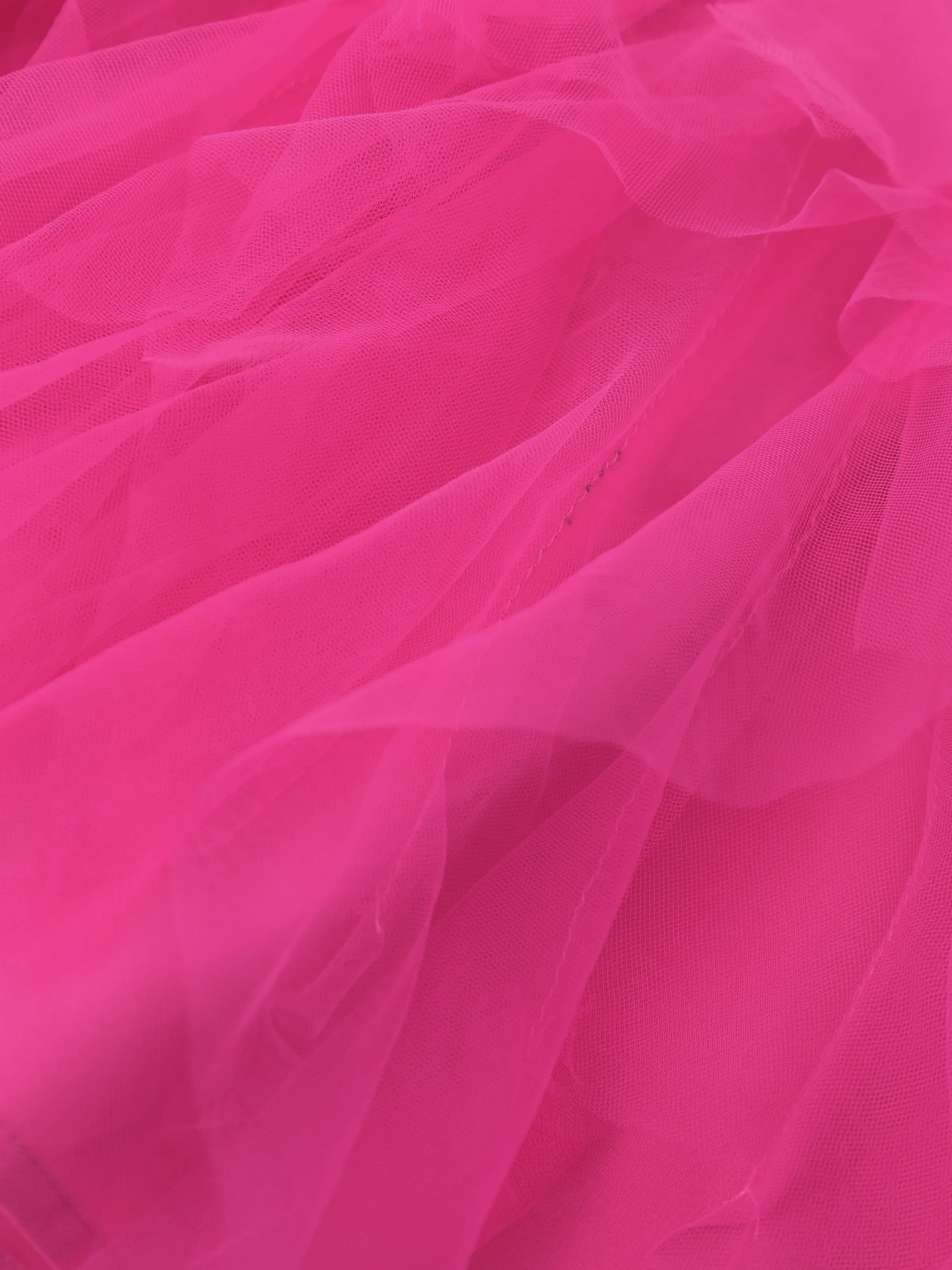 Barbie Toddler Girl Multilayers Mesh Dress Hot Pink - Image 7
