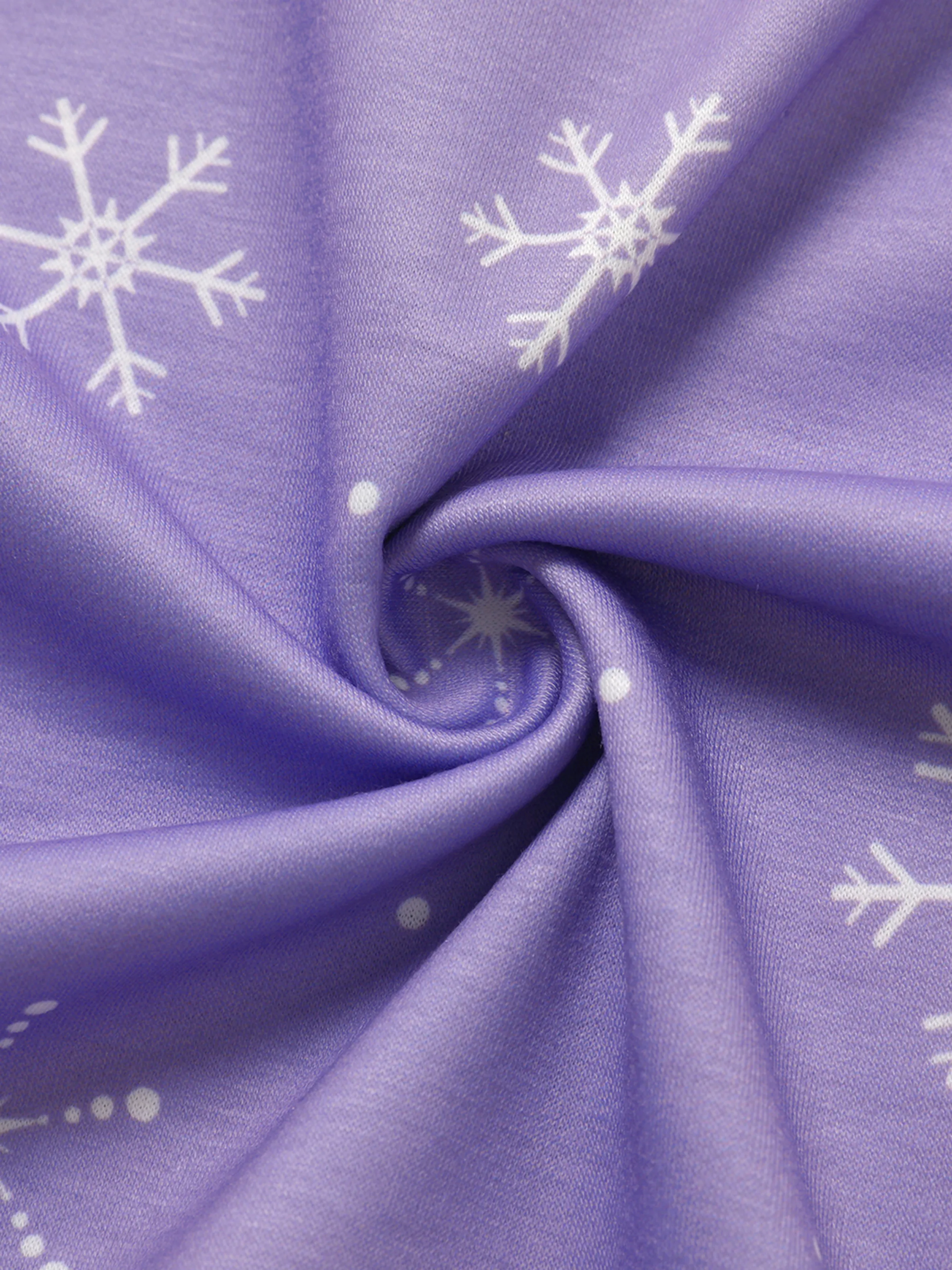 Barbie Toddler Girl Snowflake and Character Print Long-sleeve Sweatshrit Purple - Image 5