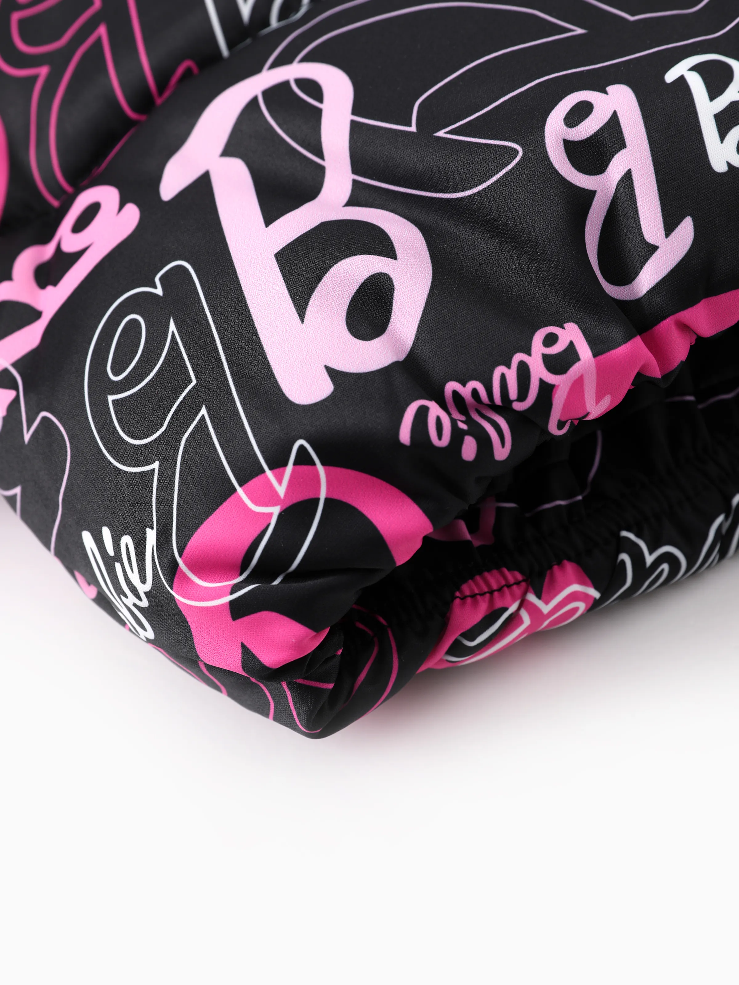 Barbie Toddler/Kid 1pc Logo Pattern Long-sleeve Crop Puffer Jacket Multi-color - Image 6